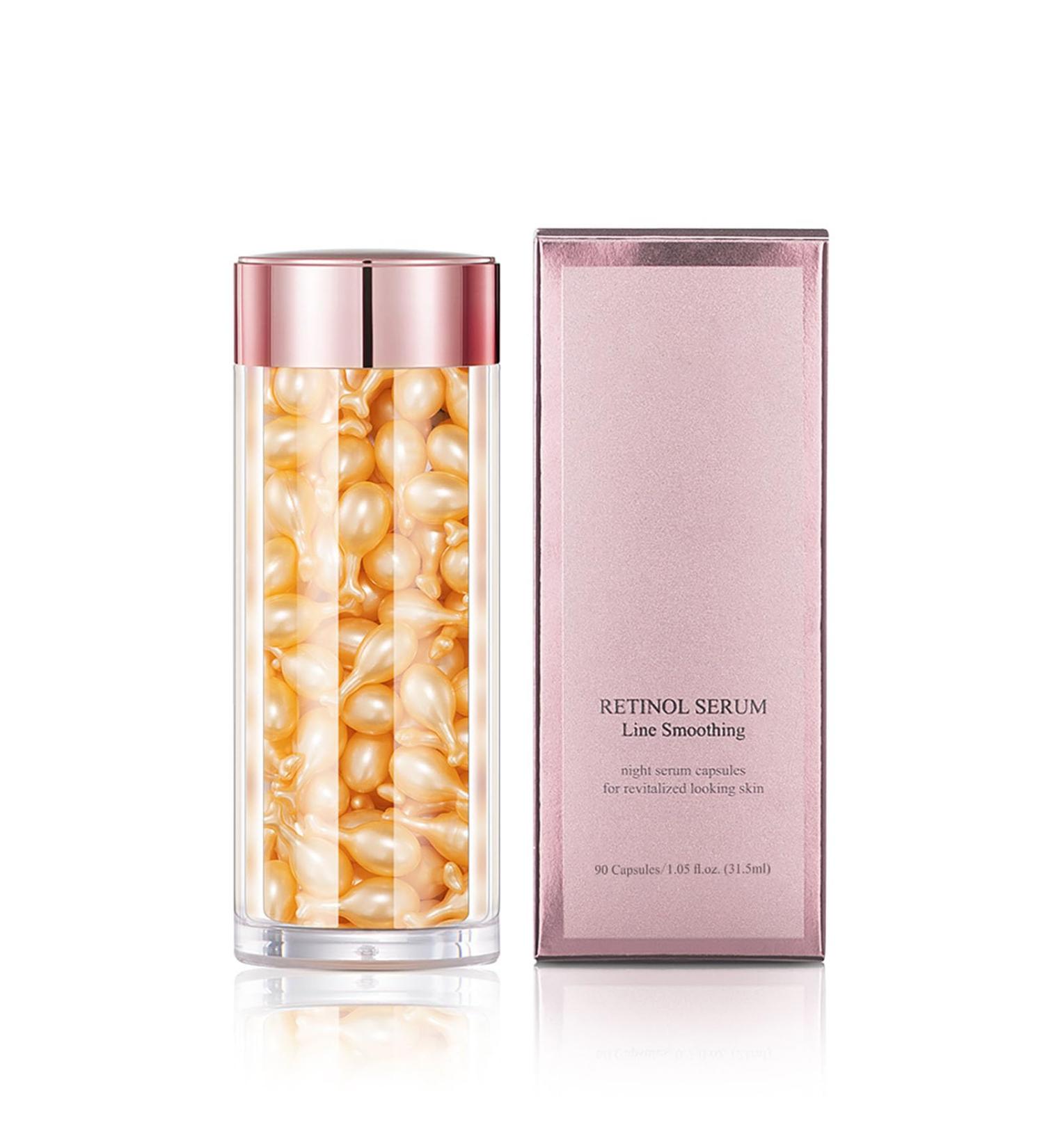 Retinol Serum - 90Capsules - Anti-Aging Retinol Serum for Face - Retinol Face Oil - Dark Spot Correcting Glow Serum - Hydrating Serum - Overnight Skin Care Serum for Anti-Wrinkle Daily Line Smoothing - Buy Online on GoSupps.com