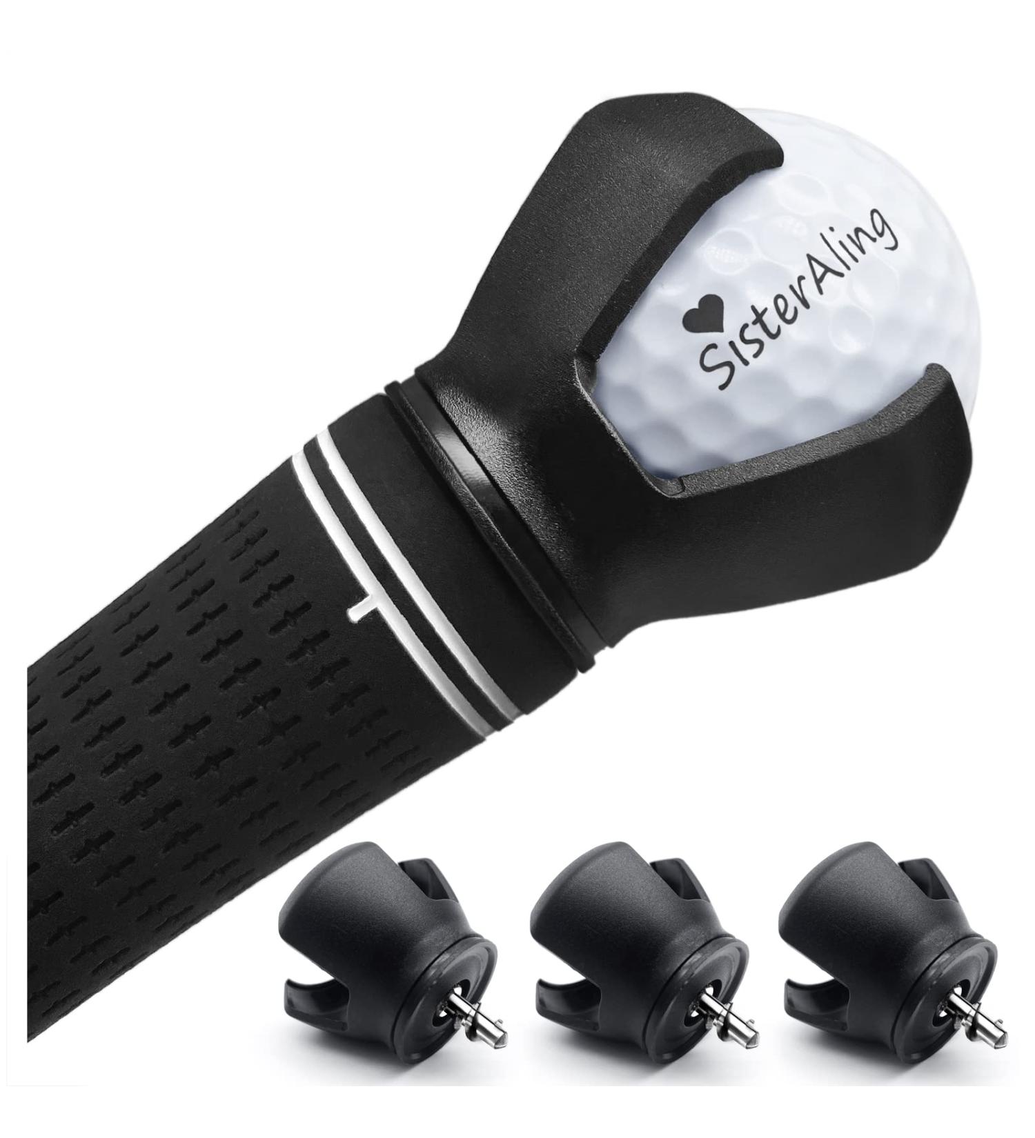 SisterAling Golf Ball Retriever Grabber | 3-Prong Claw Pick Up Tool | Back Saver | Putter Grip Suction Cup | Pack of 3 | Black - Buy Online on GoSupps.com