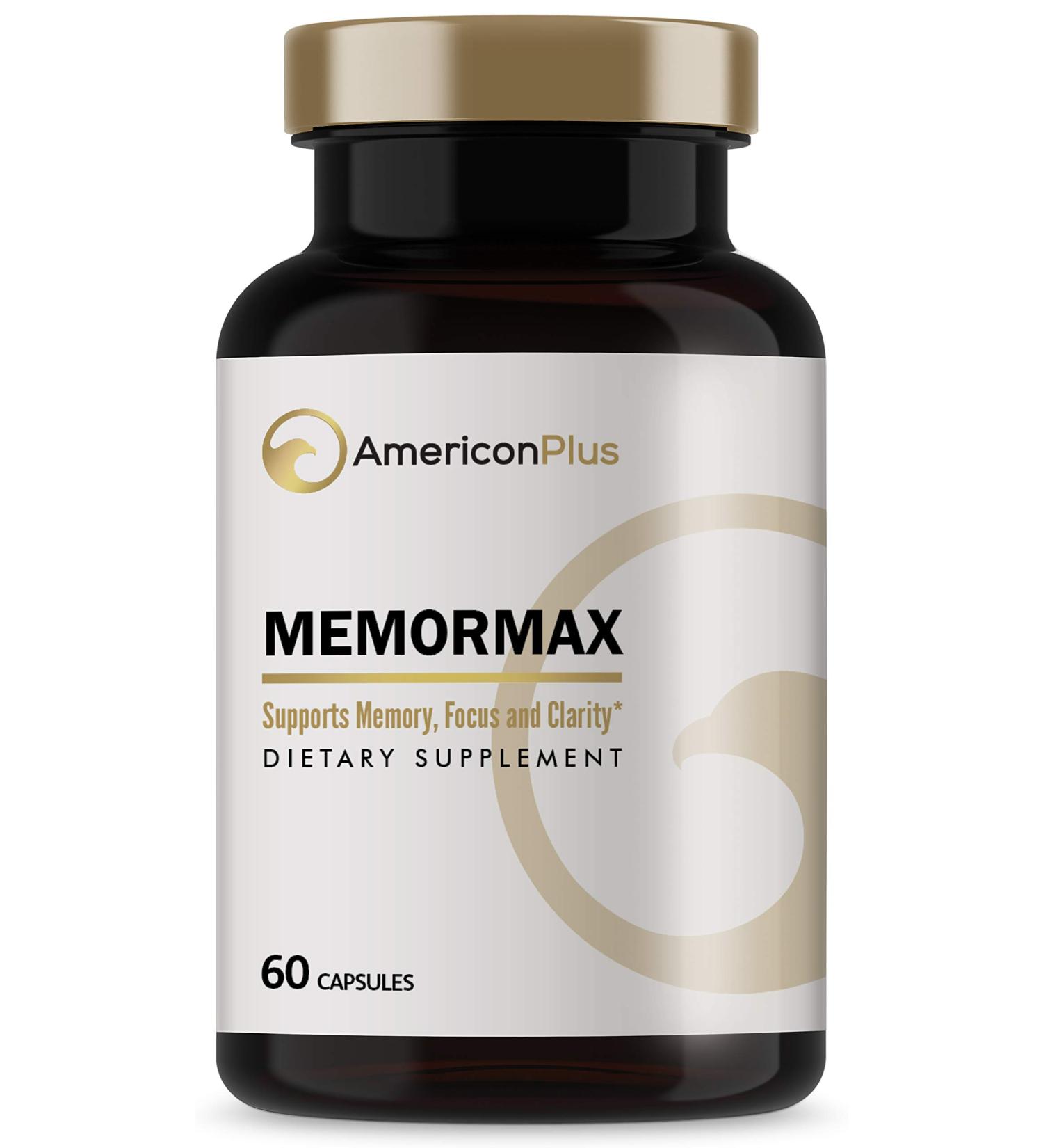 Memormax Brain Supplement - Memory Focus & Mental Clarity - Ginkgo Biloba, Bacopa, Alpha GPC, DMAE, Phosphatidylserine, L Carnitine, Huperzine A - 60 Caps - Buy Online on GoSupps.com