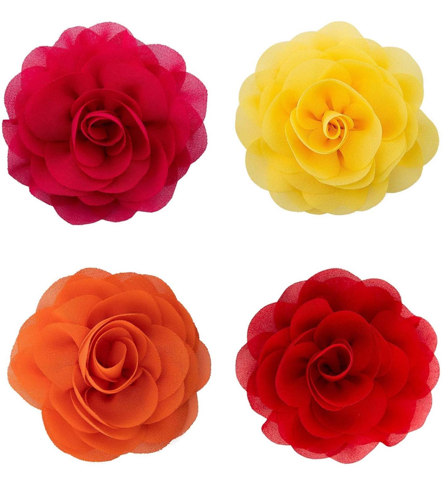 LUTER 4pcs Pet Collar Flowers Multicolored Dog Flower Tie&Bow Floral Collar Charms Accessories Detachable Flower Embellishment for Cats Dogs Pets Supplies (8cm/3.14inch) - Buy Online on GoSupps.com