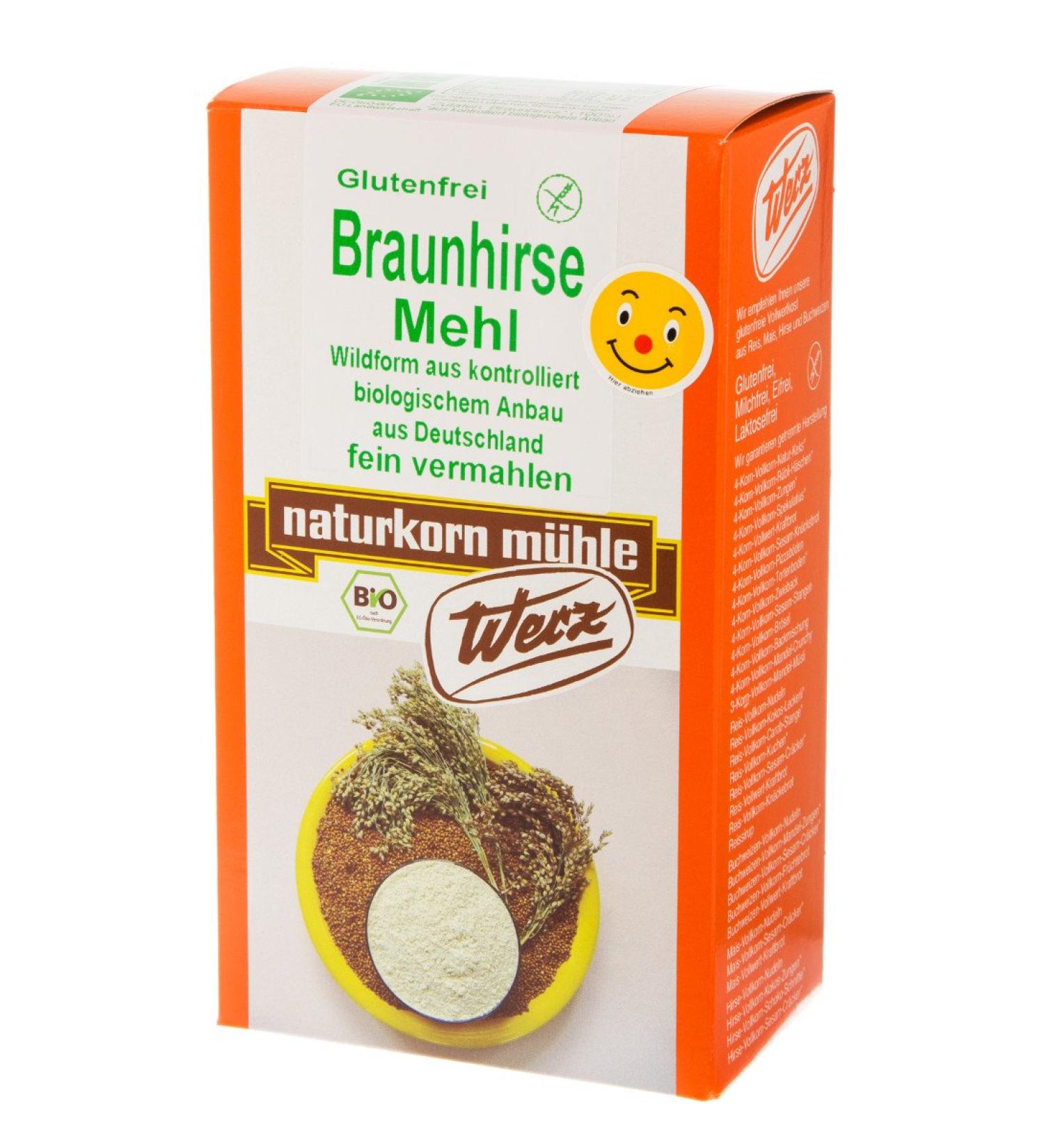 WERZ Naturkornm hle Braunhirse gemahlen Bio Rohkost 500g