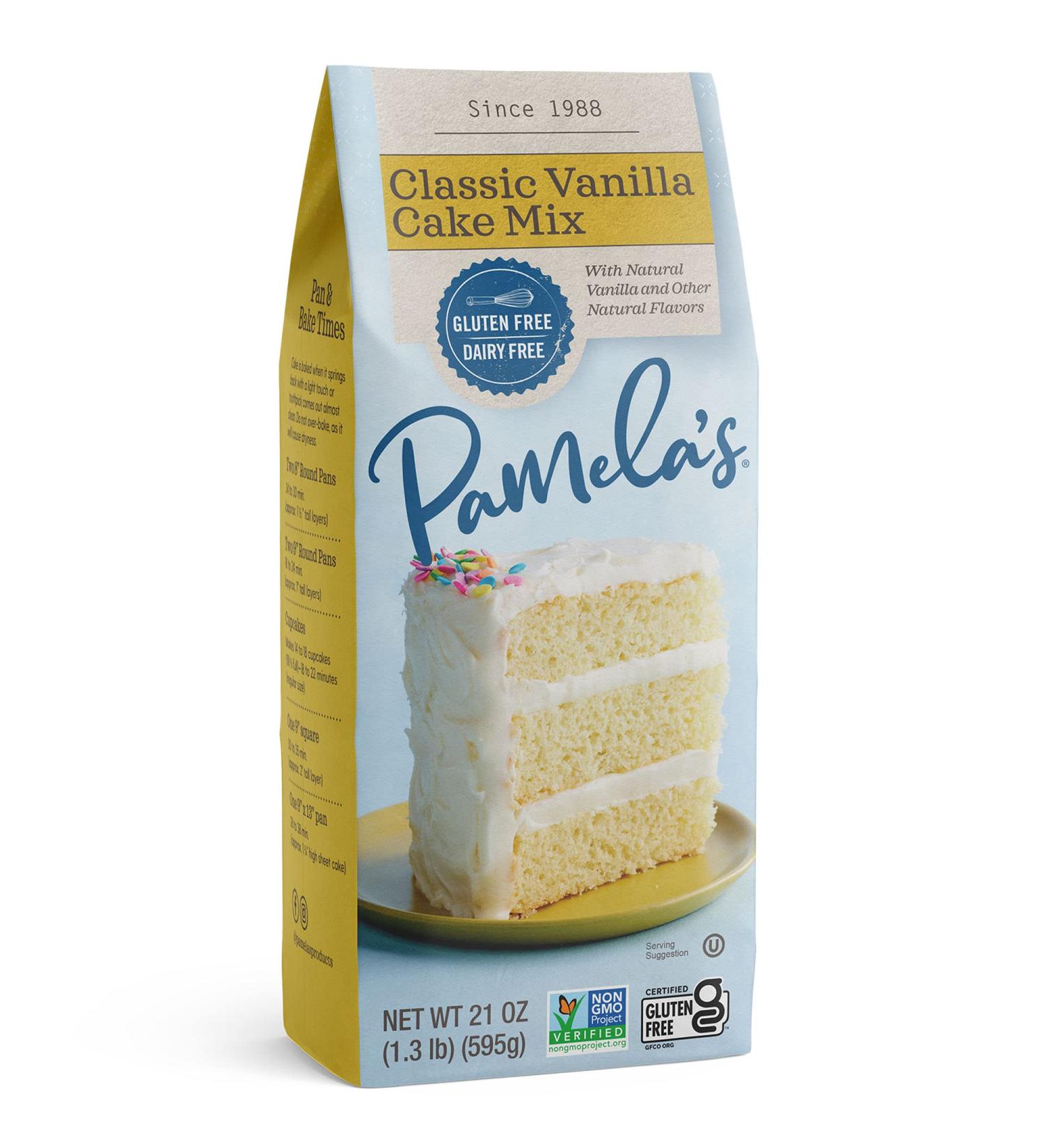 Pamela's Products Gluten Free Classic Vanilla Cake Mix 21oz (Pack of 6) - Buy Online on GoSupps.com