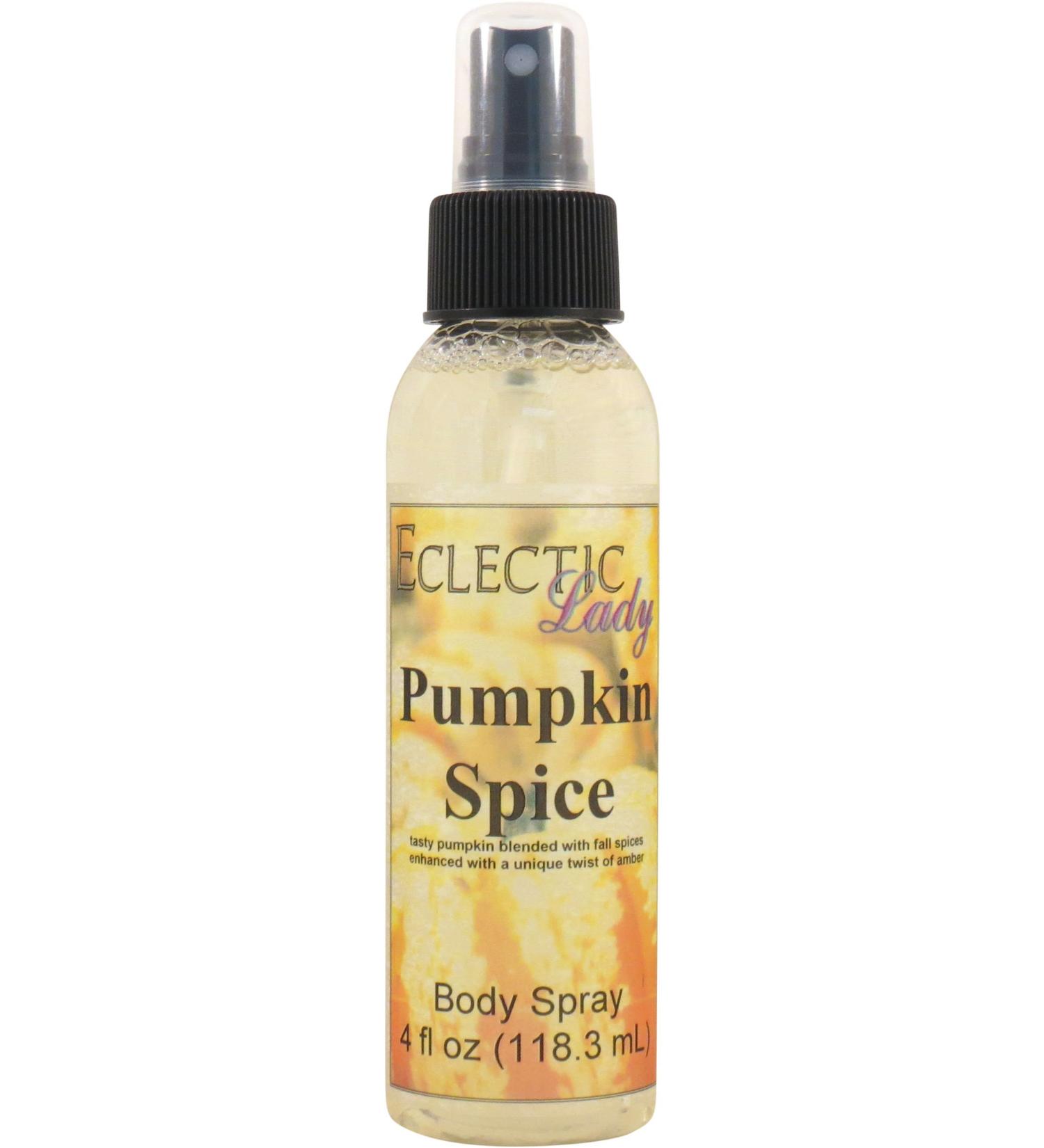 Pumpkin Spice Body Spray (Double Strength) 4 ounces Body Mist for Women with Clean Light & Gentle Fragrance Long Lasting Perfume with Comforting Scent for Men & Women Cologne with Soft Subtle - Buy Online on GoSupps.com