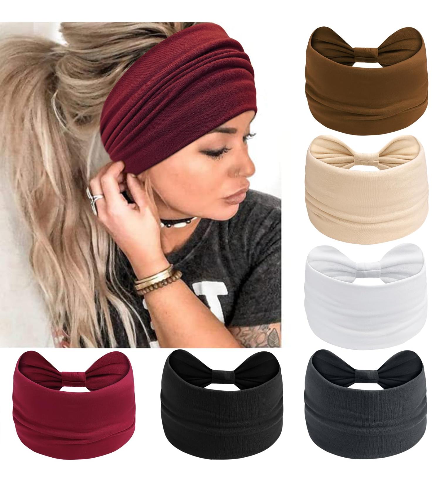 Buy 6-Pack Women's Propog Hair Bands - Elastic Summer Headbands & Yoga Accessories in Brown - Buy Online on GoSupps.com