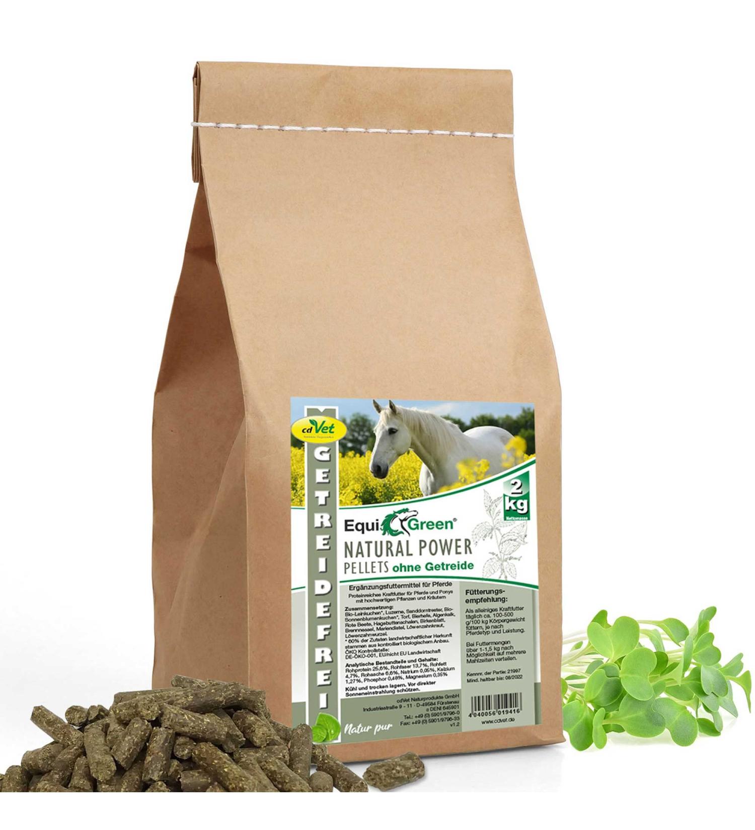 EquiGreen Natural Power Getreidefrei Pellets 2kg - Pferdefutter - Buy Online on GoSupps.com