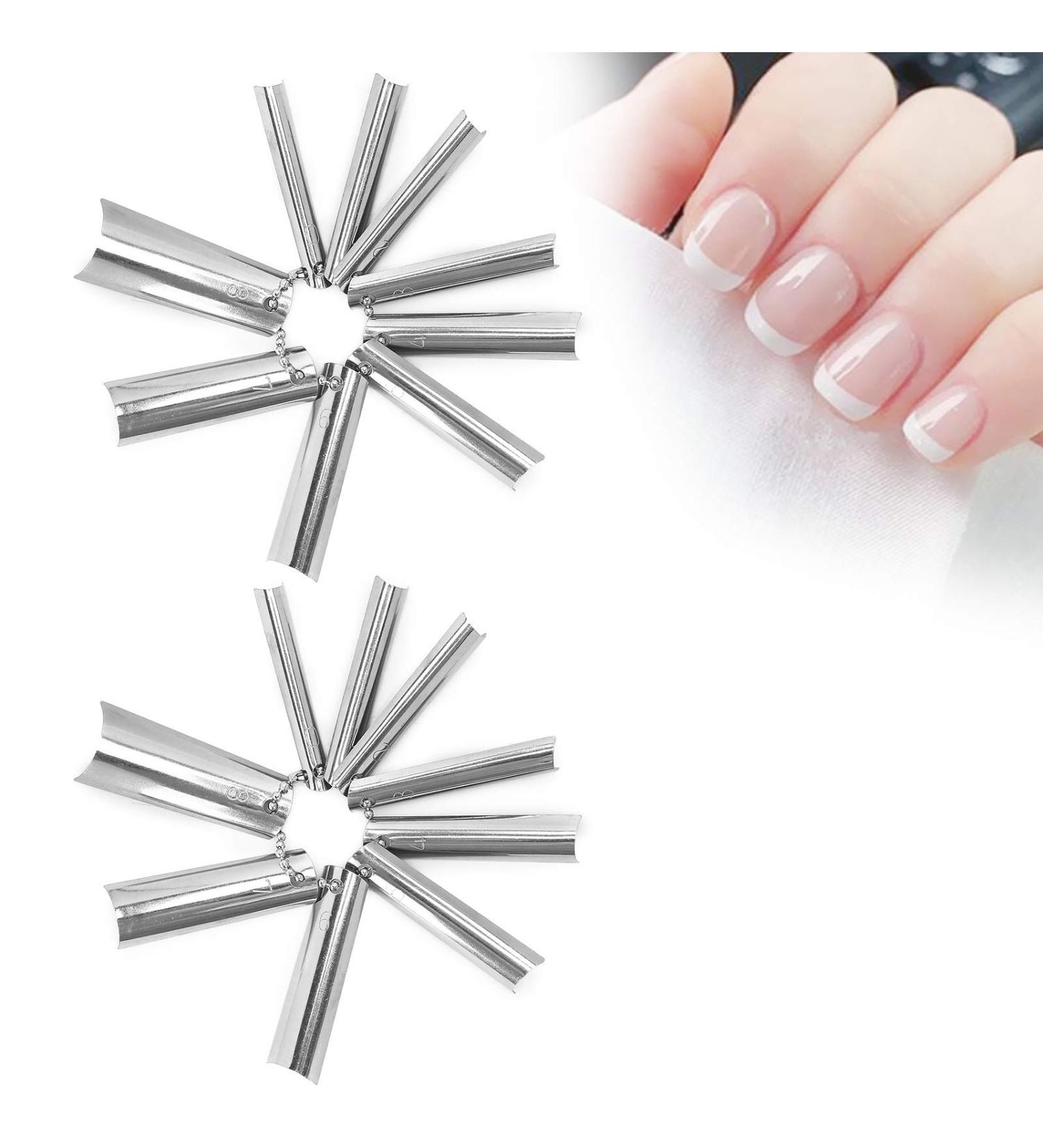 18Pcs French Manicure Nail Art Tips & Deep C-Shape Cutter Tool | DIY & Salon Use - Perfect for Men & Women - Buy Online on GoSupps.com