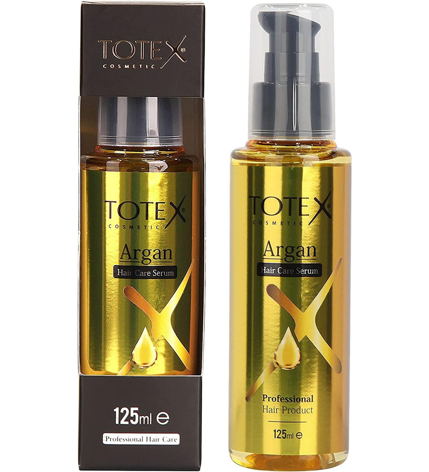 Totex Hair Styling Serum with Argan Oil 125ml - Hydrating Moisturizer for Frizzy Dry Hair - Anti Frizz Heat Protection for Curly, Wavy & Straight Hair - Buy Online on GoSupps.com