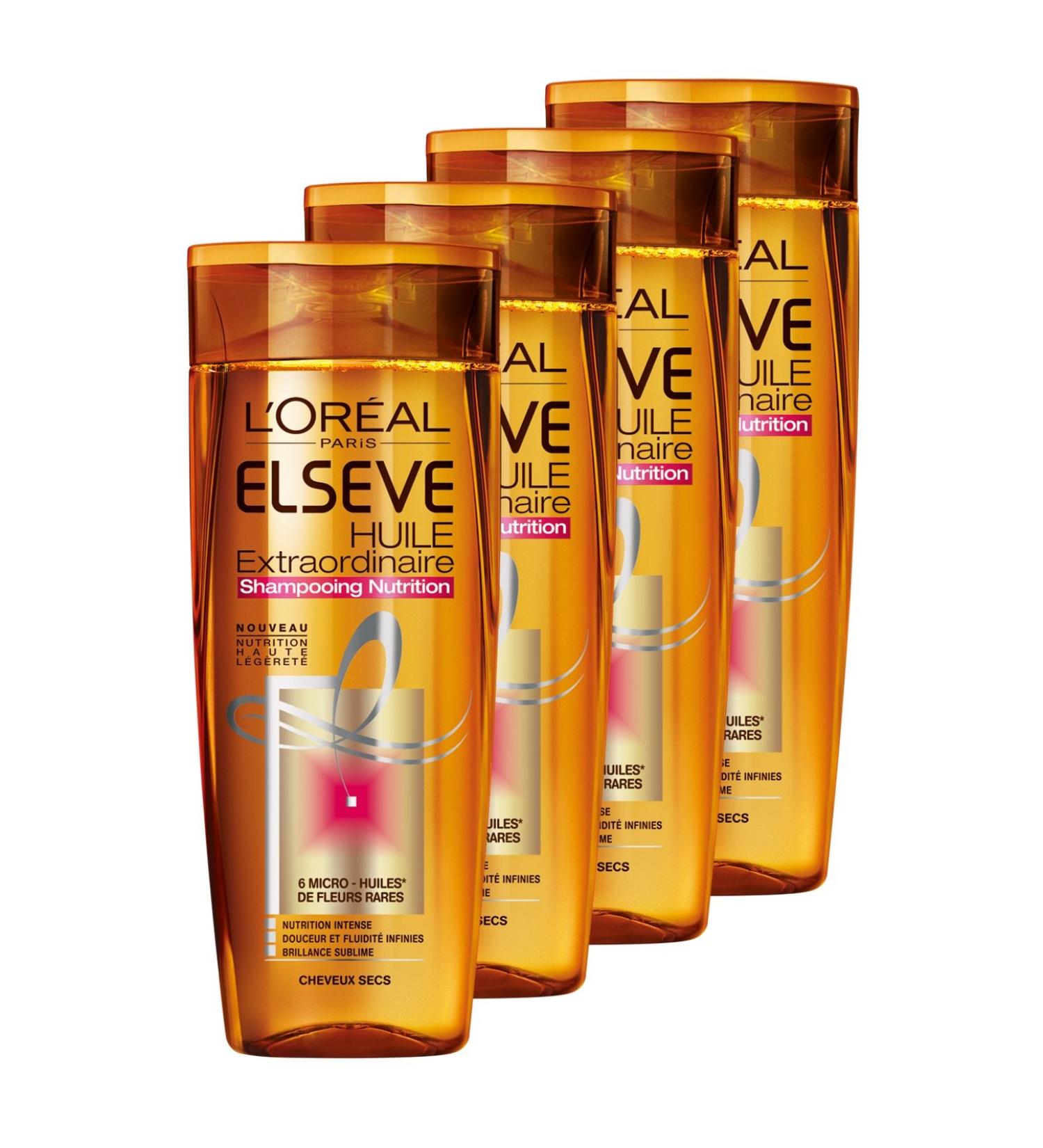 L'Or al Paris Els ve Huile Extraordinaire Nourishing Shampoo for Dry Hair 250 ml - Pack of 4 - Buy Online on GoSupps.com
