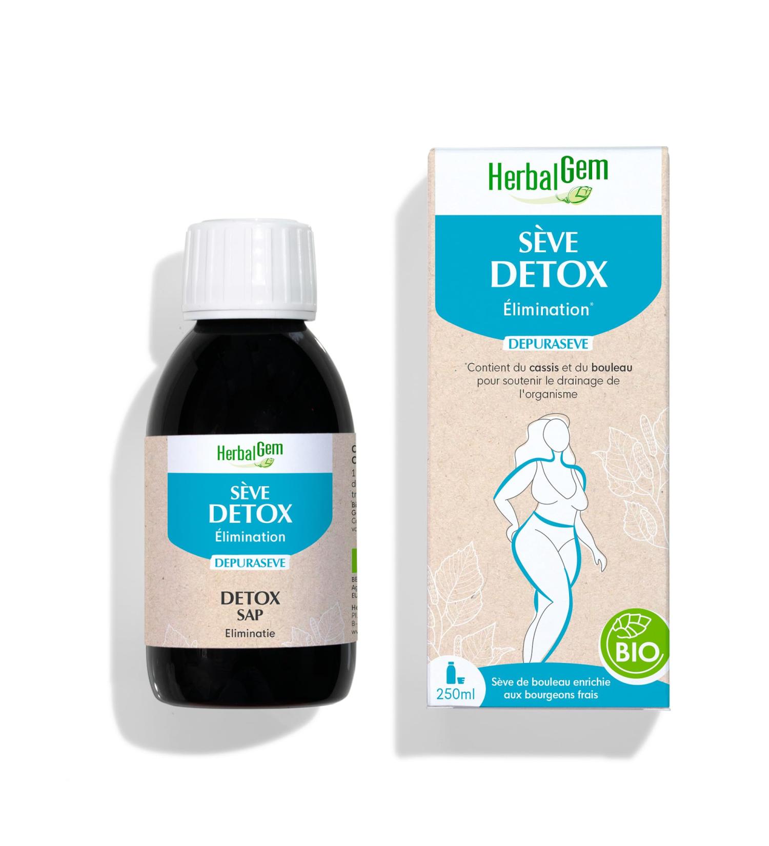 HerbalGem - Depuras ve - Detox - Based on Fresh Birch Sap - Enriched with Birch Buds and Blackcurrant - Certified Organic - Buy Online on GoSupps.com