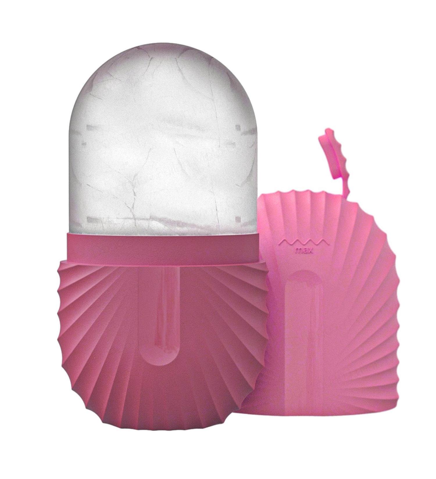 Buy Ice Face Scooter - Reusable Cooling Silicone Ice Cube Roller for Facial Beauty | Long-Lasting Skin Care Massager - Shell Pattern Rose - Buy Online on GoSupps.com