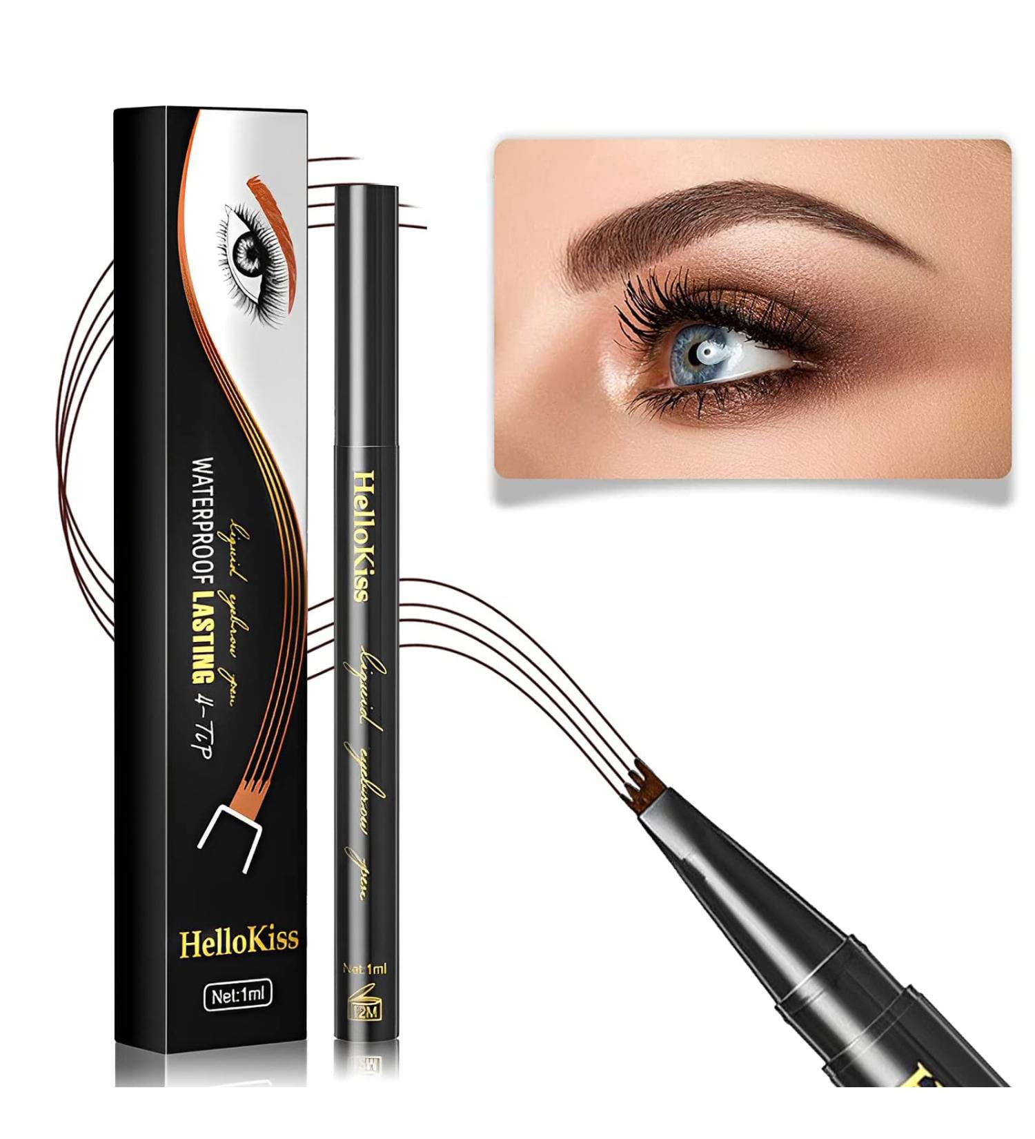 Long-Lasting Smudge-Proof Eyebrow Pencil | Dark Brown Microblading Pen | Water-Resistant - Buy Online on GoSupps.com
