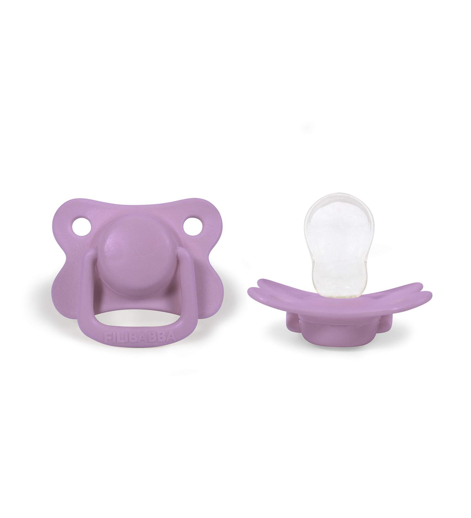 Filibabba Baby Pacifier 2 Set - Silicone Pacifiers in Matt Colors | Danish Design | Includes Pacifier Box | Light Lavender 6+ Months - Buy Online on GoSupps.com