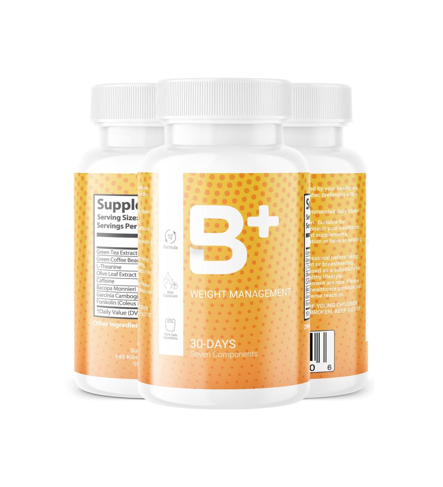 B+ Weight Management Capsules - 60 Capsules for Weight Loss - 1 Month Supply | 1000MG - Buy Online on GoSupps.com
