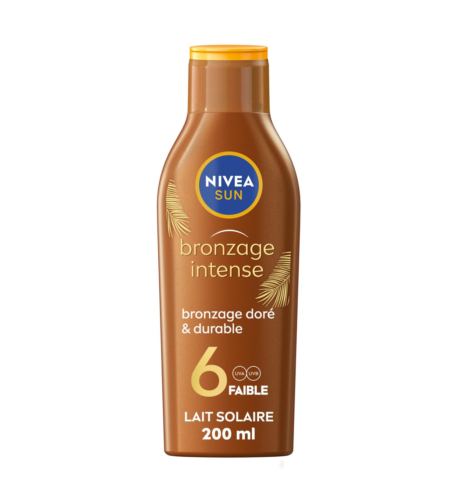  NIVEA NIVEA SUN Intense Tanning Lotion SPF6 (1 x 200 ml) Water-resistant sun protection Light and non-greasy sunscreen - Buy Online on GoSupps.com