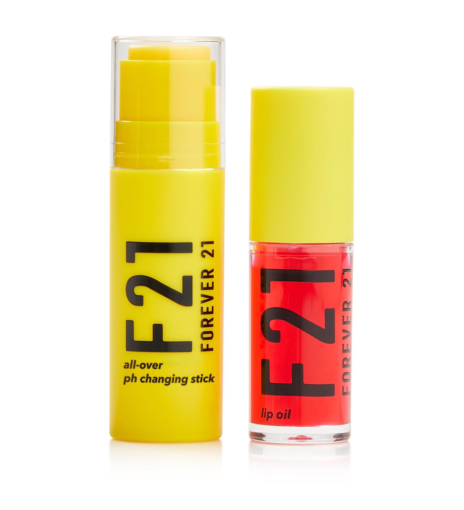 Forever 21 Beauty pH Color Changing Blush Stick & Hydrating Lip Oil Set - Perfect Pink Multi-Use Makeup for Rosy Glow - Buy Online on GoSupps.com
