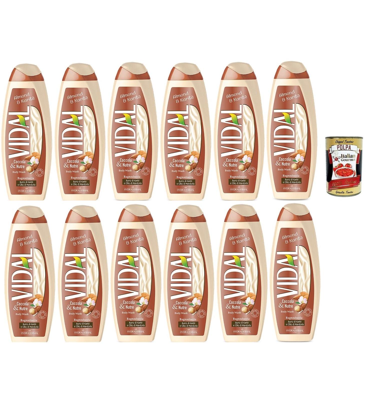  Italian Gourmet E.R. Vidal Bagnoschiuma Foam Bath with Almond and Carite 12 x 500 ml + Polpa Italian Gourmet 400 g - Buy Online on GoSupps.com
