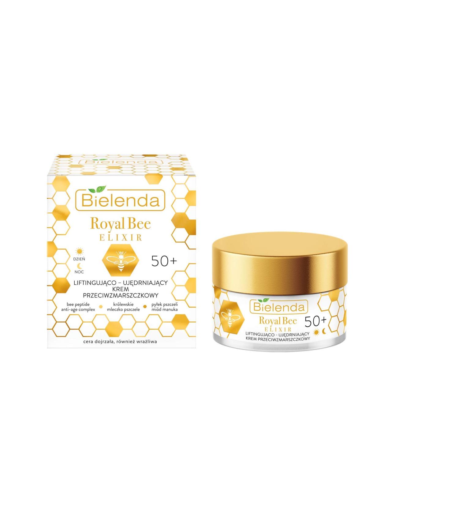 Bielenda ROYAL BEE ELIXIR Lifting and firming face cream - antiwrinkle 50+ day/night 50 ml - Buy Online on GoSupps.com