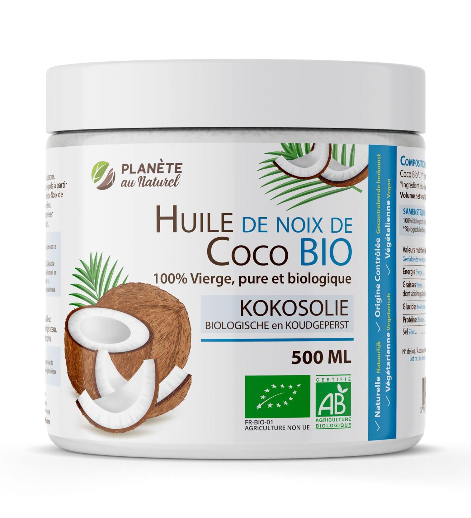 Organic Coconut Oil - Biologische KoKosolie - 500 ml  - Buy Online on GoSupps.com