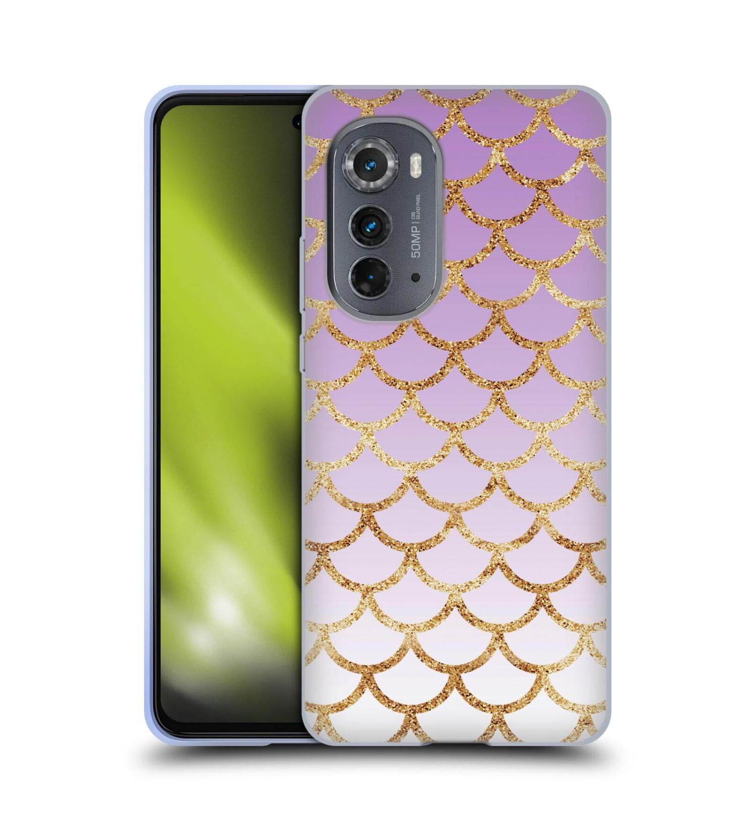 Haroulita Mermaid Scale Gold Accent Soft Gel Case for Motorola Edge (2022) | Officially Licensed by Head Case Designs - Buy Online on GoSupps.com