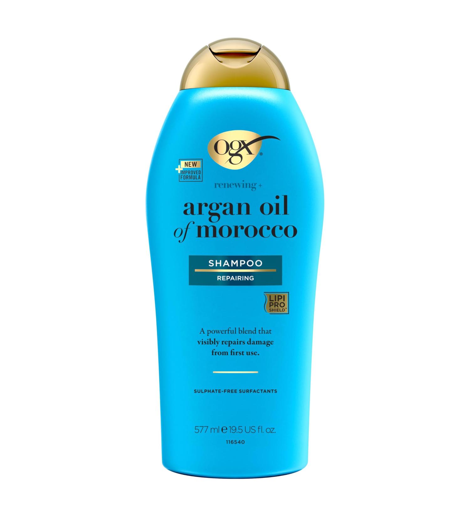  OGX OGX Repairing Shampoo with Moroccan Argan Oil. Visibly repairs damage from the first use for all hair types sulfate-free 577 ml - Buy Online on GoSupps.com