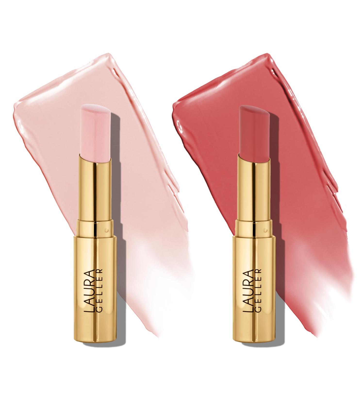 LAURA GELLER NEW YORK Jelly Balm Tinted Lip Balm Duo - Just Peachy + Sheerly Amazing - Buy Online on GoSupps.com