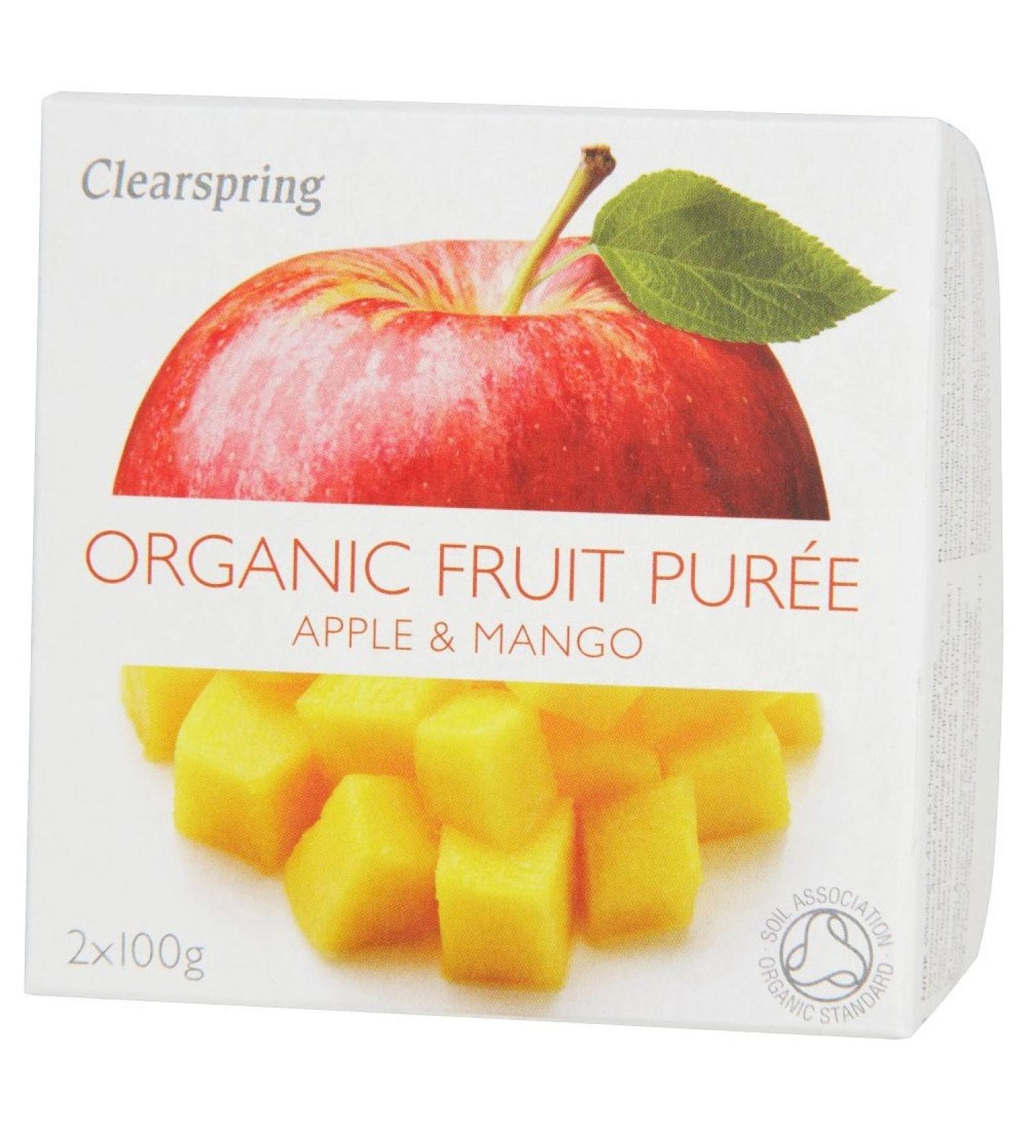 Clearspring Organic Apple & Mango Puree (2x100g)