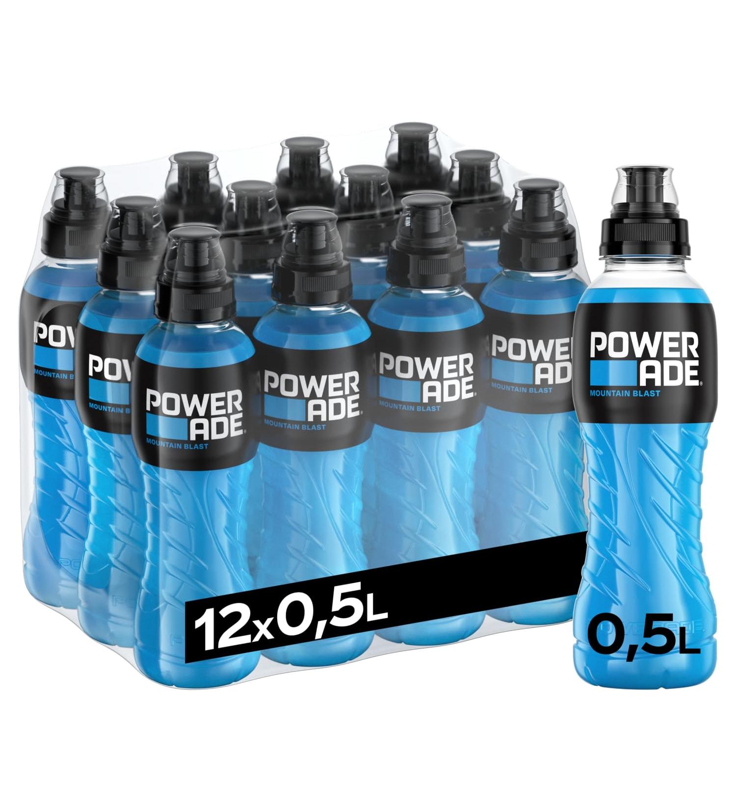 Powerade Sports Mountain Blast - 12 x 500ml Disposable Bottles | International Shipping Available - Buy Online on GoSupps.com