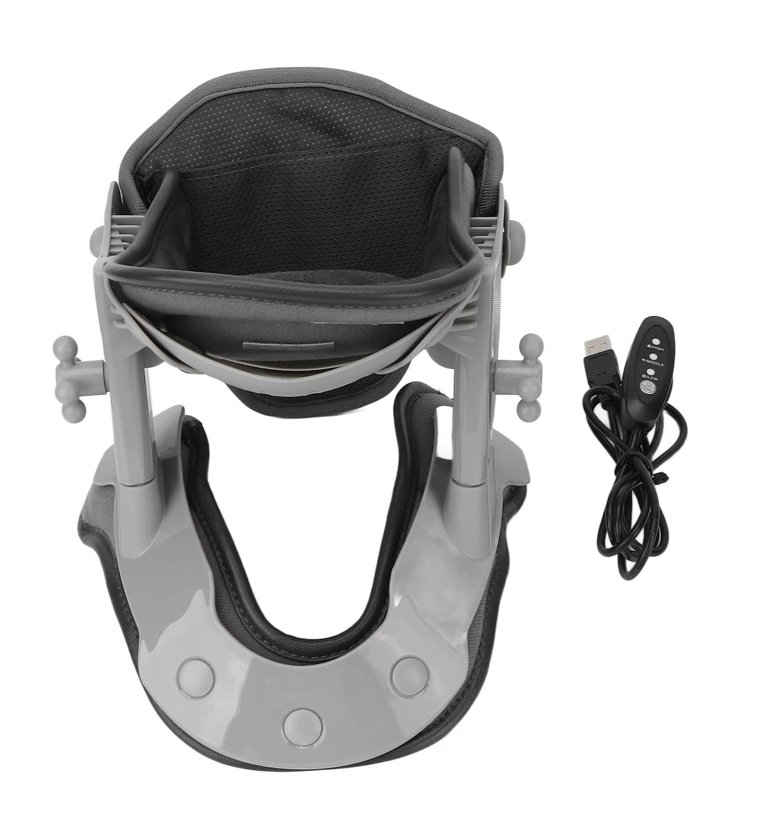 FOOJO Heated Neck Brace - Adjustable 3 Speed USB Neck Support Collar for Pain Relief | International Shipping Available - Buy Online on GoSupps.com