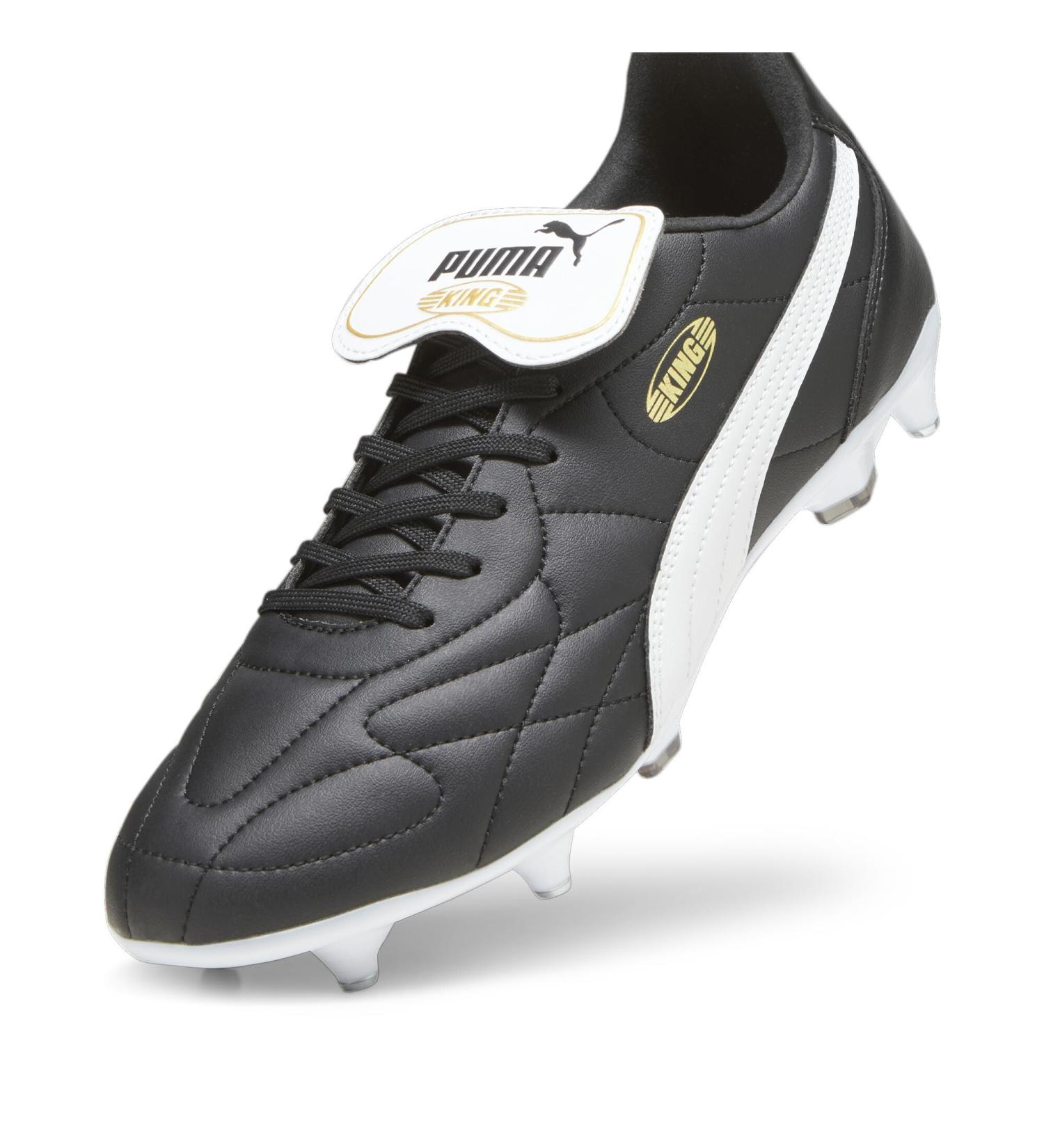 Buy PUMA Unisex King Top Mxsg Soccer Shoe - Size 43 EU | Black White & Gold | International Shipping Available - Buy Online on GoSupps.com