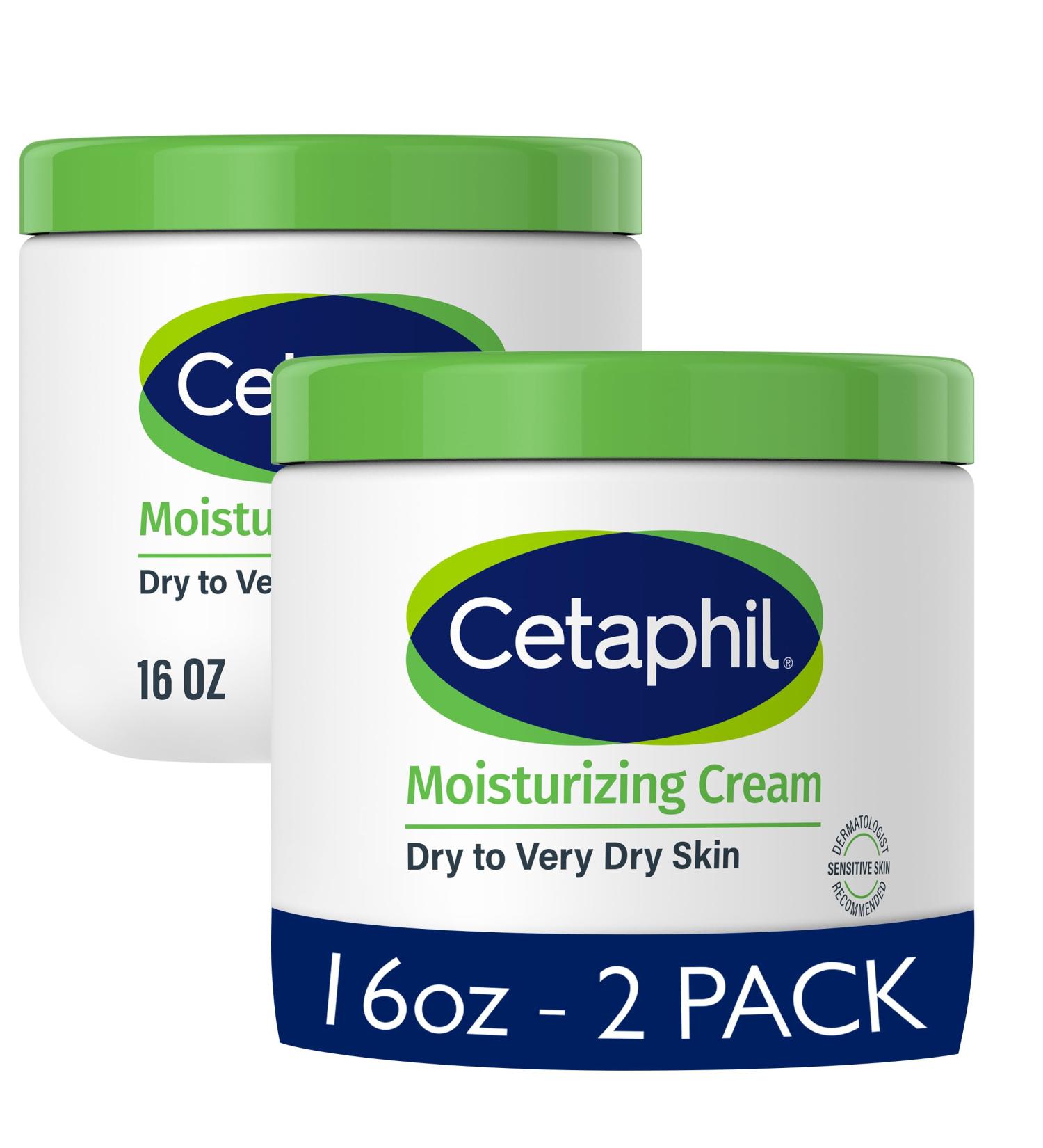 Cetaphil Face & Body Moisturizer Hydrating Moisturizing Cream for Dry to Very Dry Sensitive Skin NEW 16 oz 2 Pack Fragrance Free Non-Comedogenic Non-Greasy Fragrance Free 16 Ounce (Pack of 2) - Buy Online on GoSupps.com