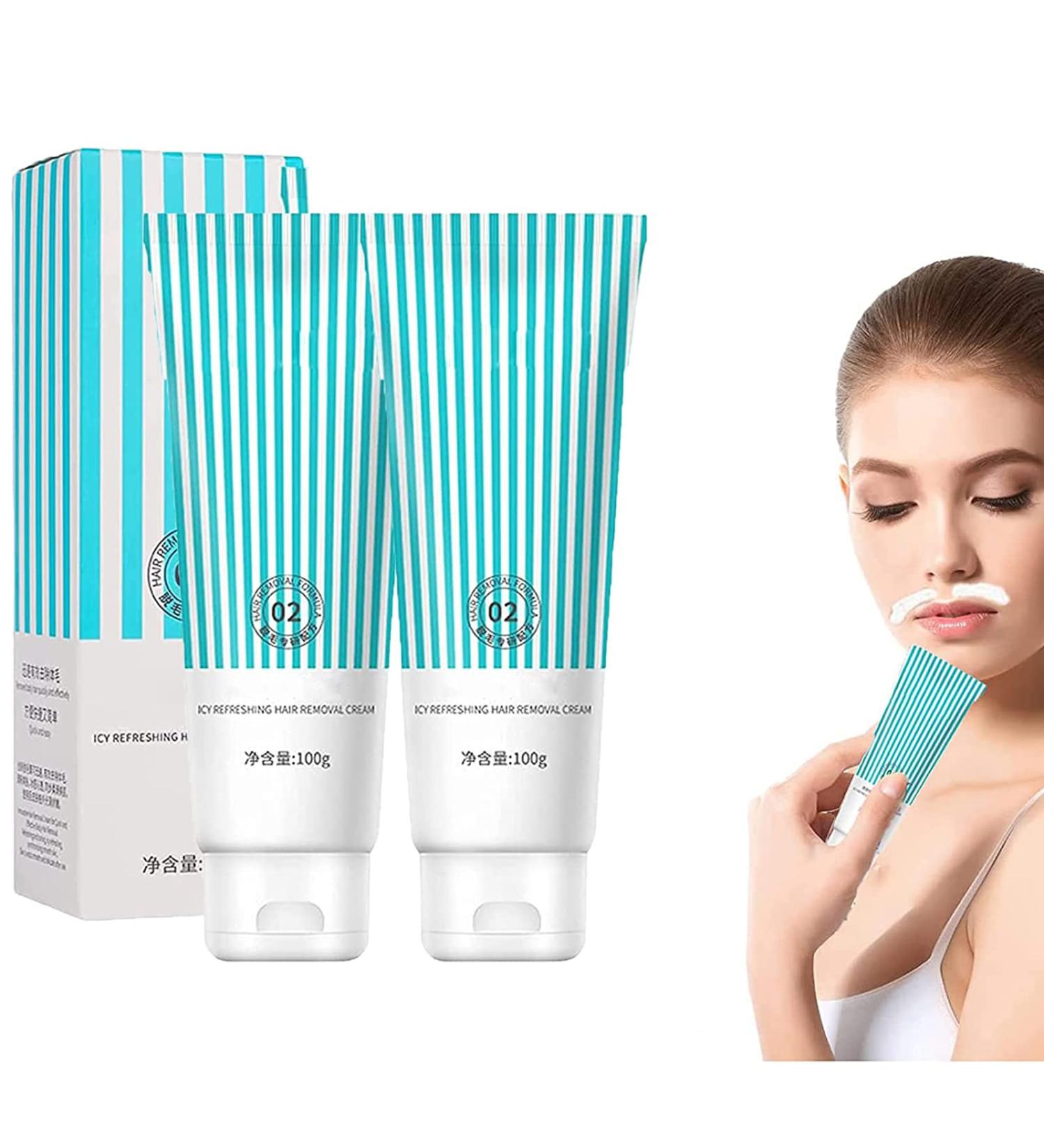 Skinetic Peach Fuzz Hair Removal Cream - Upper Lip Hair Removal Cream for Women Gentle & Soothing Hair Removal for Face Body Facial Mustache Lip Hair Fine Hair (2-PCS) - Buy Online on GoSupps.com