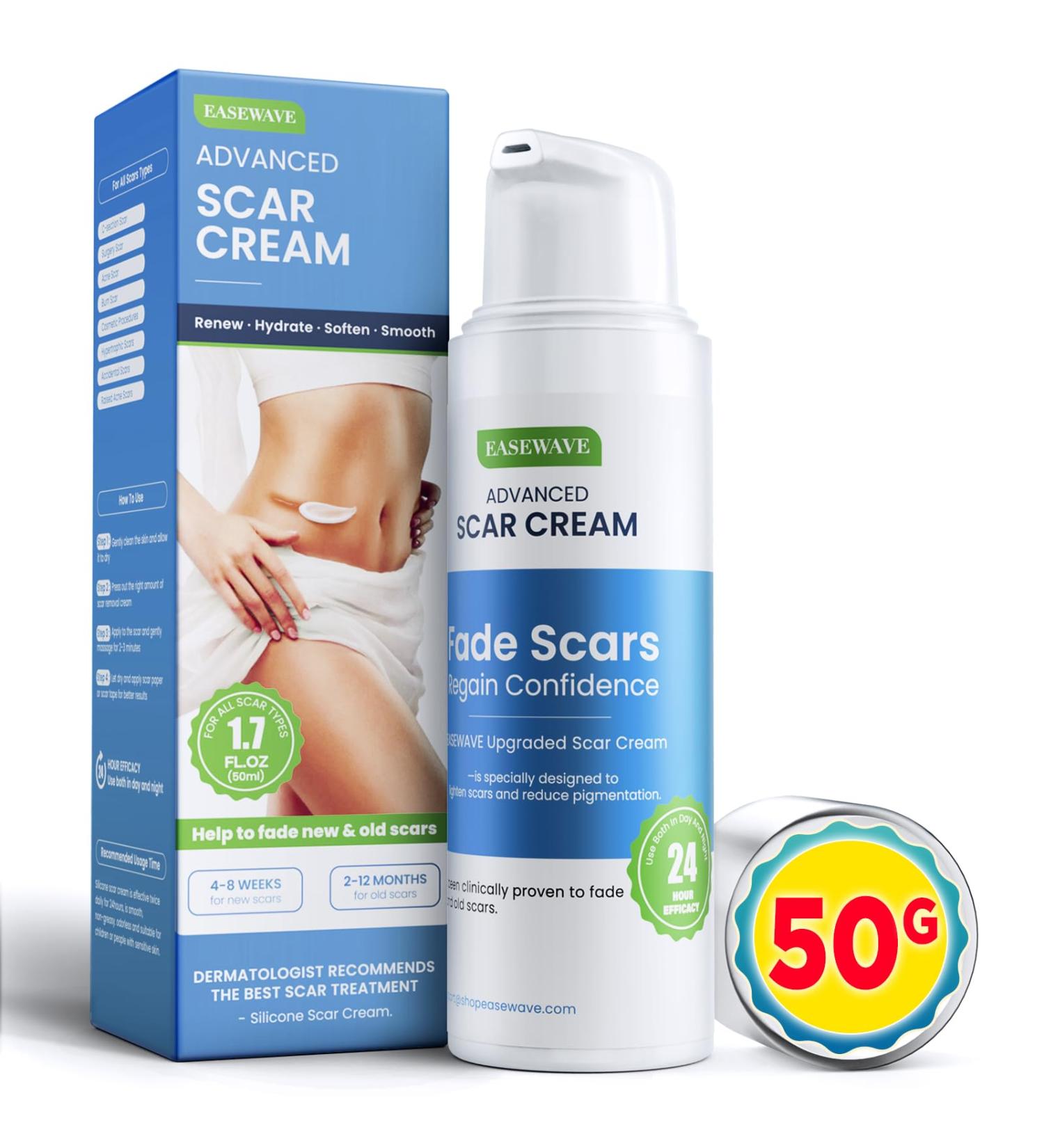 Advanced Scar Cream Gel 50g - Effective Scar Removal Treatment for Old & New Scars - Sky Blue - Buy Online on GoSupps.com