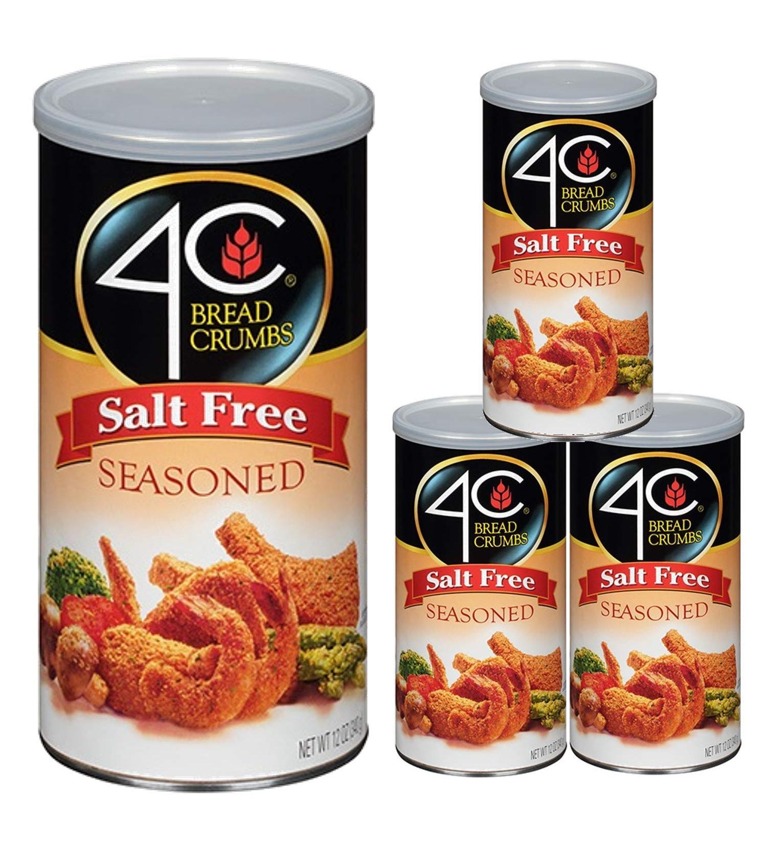 Salt Free Seasoned Bread Crumbs - 36oz Value Pack | Premium Gluten Free & Regular | Flavorful & Crunchy | 4C Brand - Buy Online on GoSupps.com