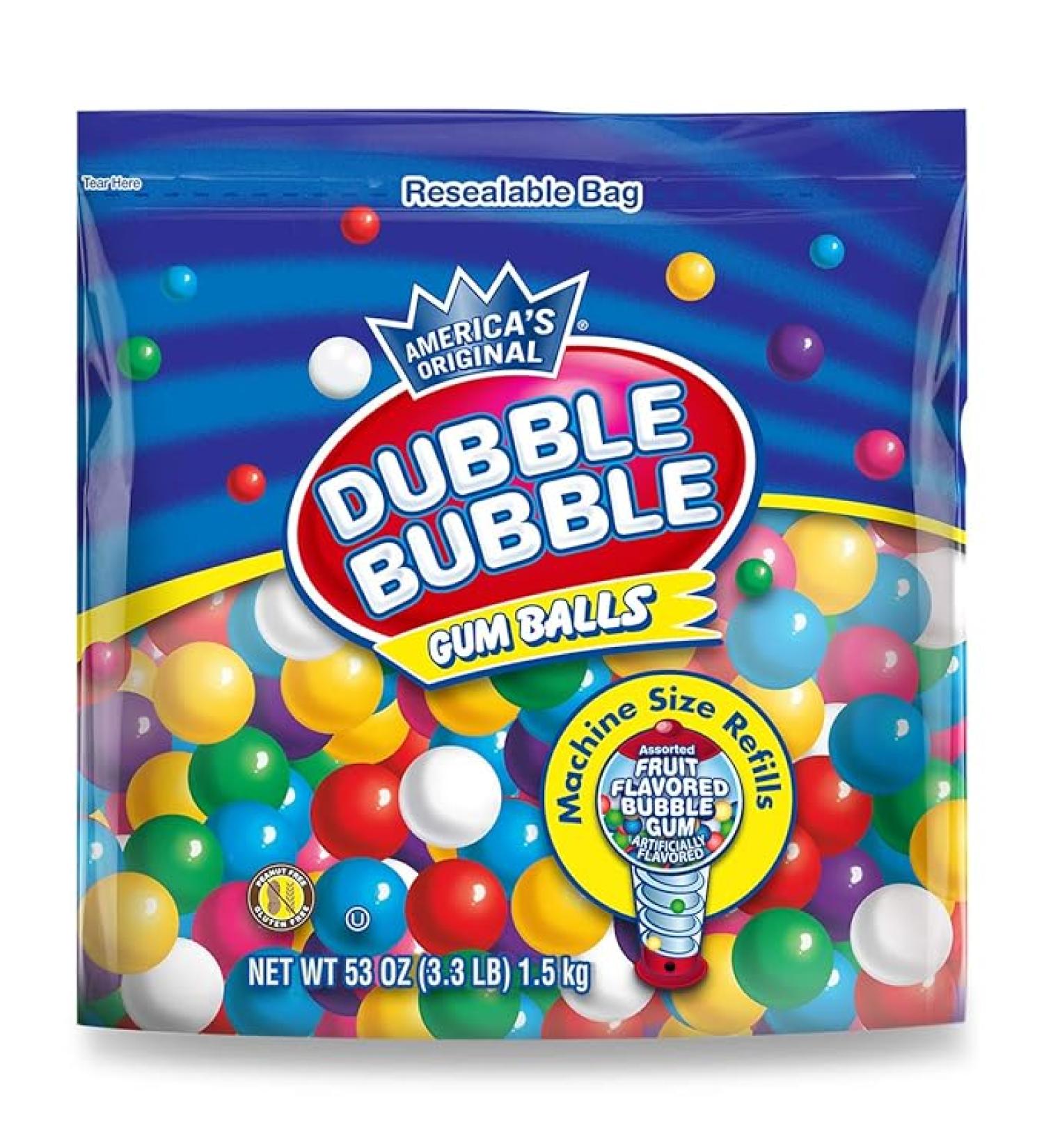 Dubble Bubble Gumball Refill - 8 Flavors - 3.3 lbs | Fresh & Colorful Gumballs - Buy Online on GoSupps.com