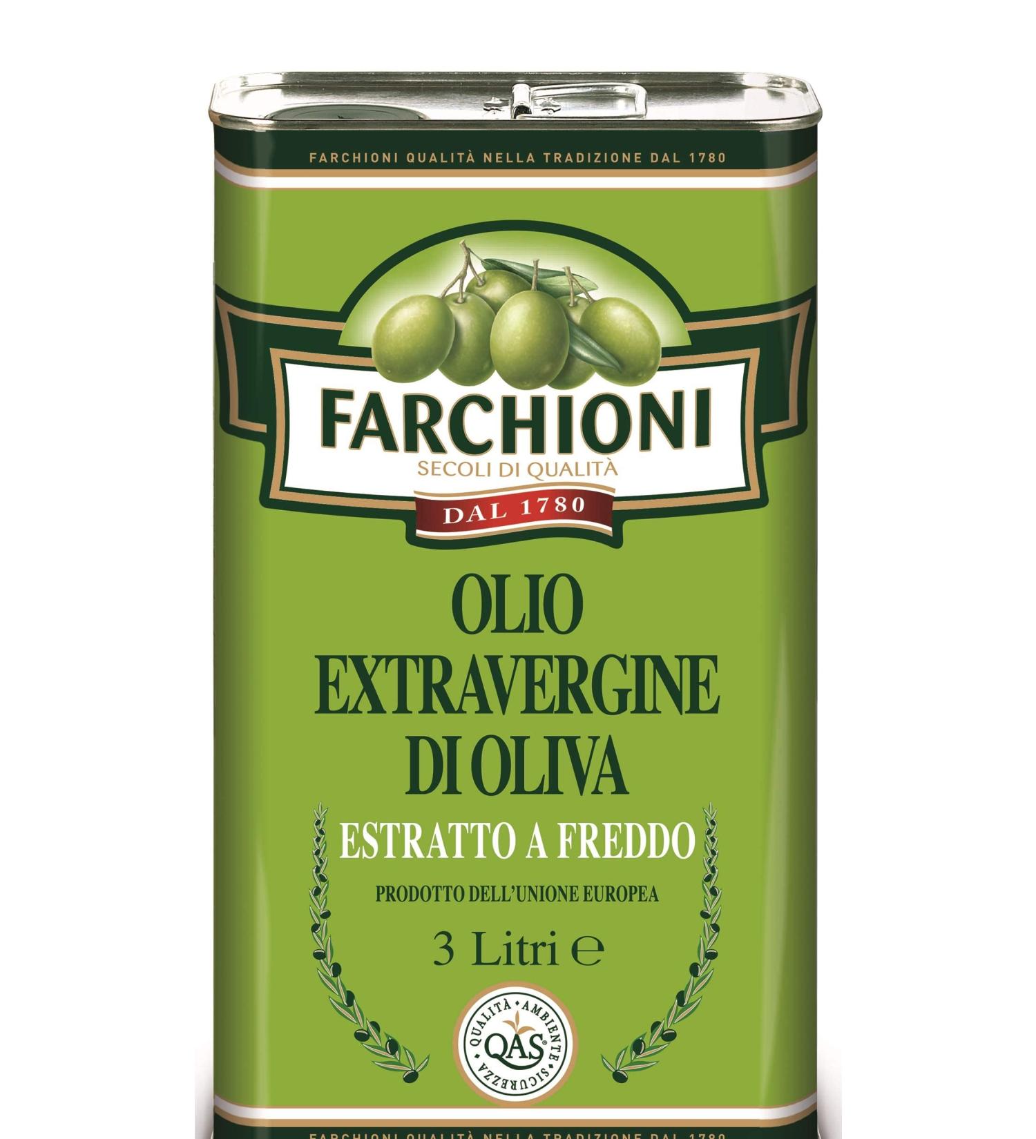 Farchioni - Extra Virgin Italian Olive Oil Tin Can (3 Litre) D. Extra Virgin Oil - Tin 3L - Buy Online on GoSupps.com