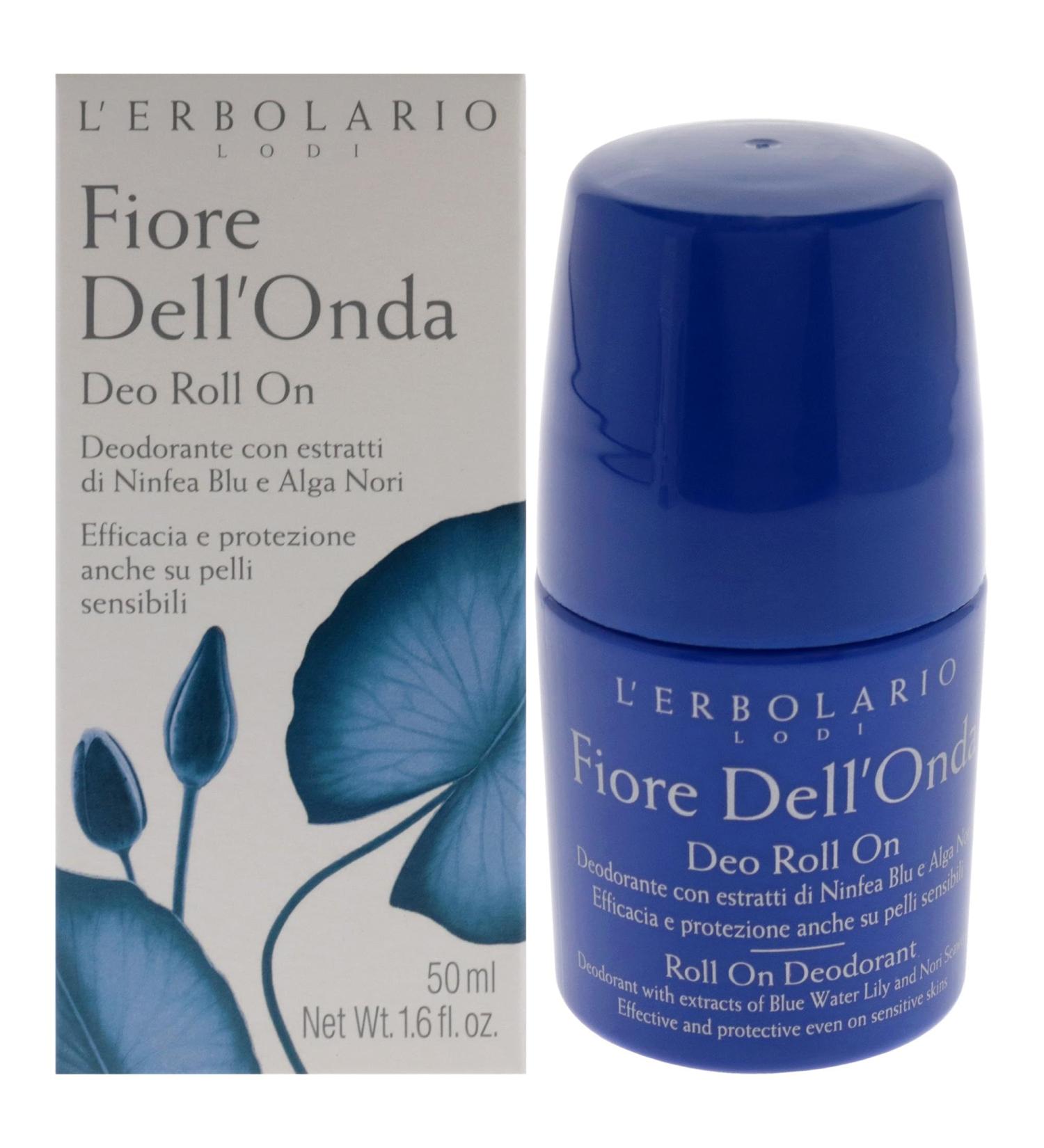 LErbolario Roll-On Deodorant Fiore Dell'Onda 1.7 oz - Roll-on Deodorant - Floral Scent - Natural Ingredients - For All Skin Types - Cruelty-Free - Buy Online on GoSupps.com