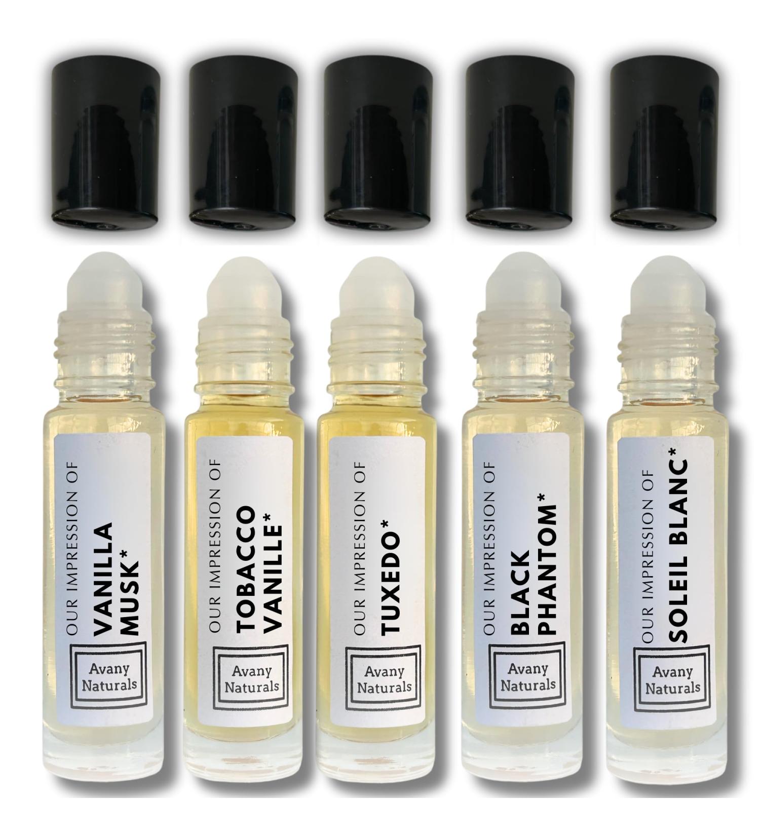Mens Cologne Sampler Sets - Travel Size Perfume Scented Body Oil Alt Fragrances Replicant Perfume Roll on Mini Perfume Bottle for Man 5 pc (Vanilla Vibes) - Buy Online on GoSupps.com