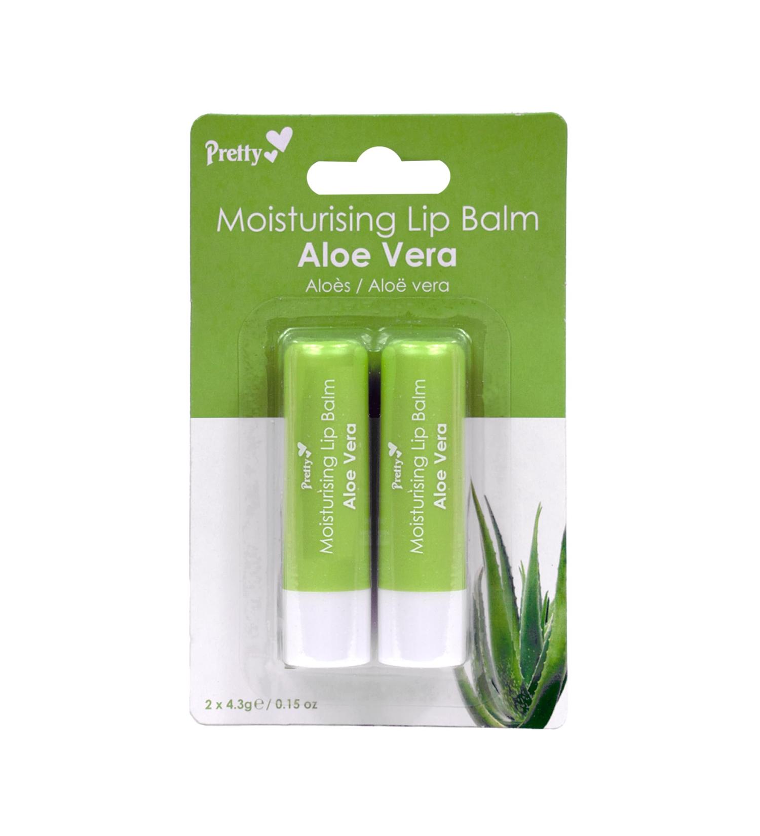 Pretty Moisturising Lip Balm - Aloe Vera Aloe Vera 2 Count (Pack of 1)