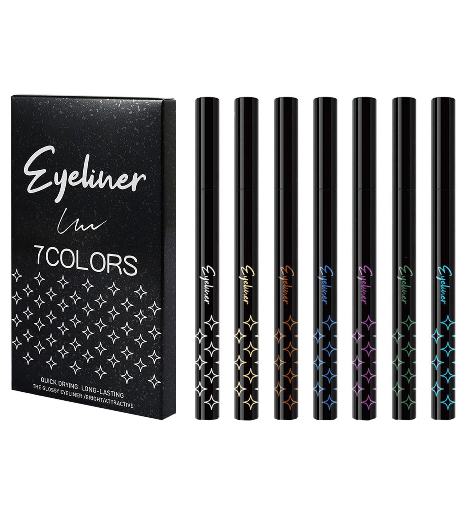 Glitter Eye Liner Pencils Set Colorful Eye Shadow Pencil Colorful Eye Shadow Pencil Eyebrow Pen Highly Pigmented Longer-Lasting Colorful Eye Liner - Buy Online on GoSupps.com