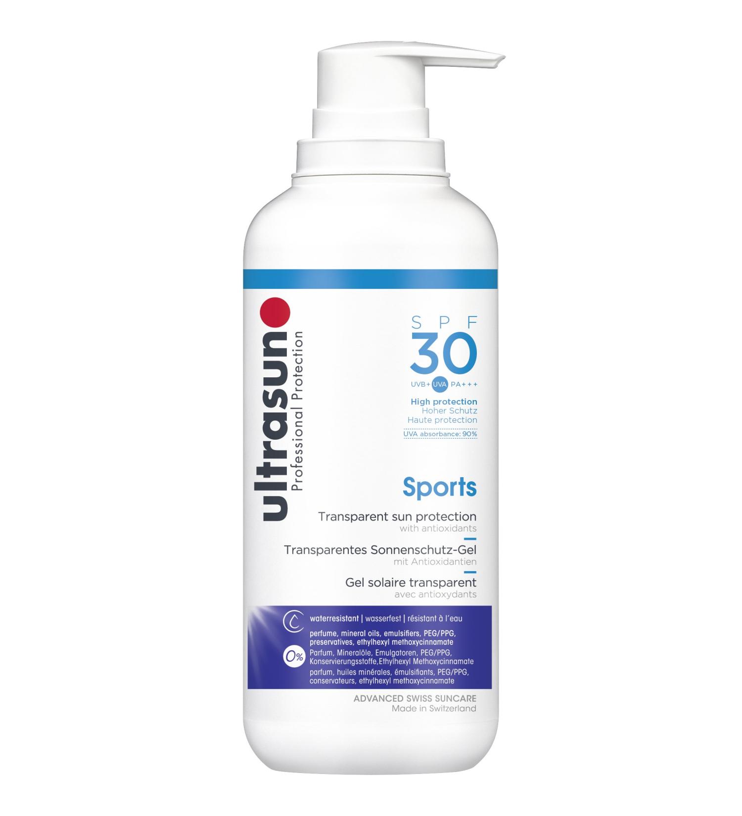 Ultrasun SPF30 Transparent Sports Gel 400ml SPF30 400 ml (Pack of 1)
