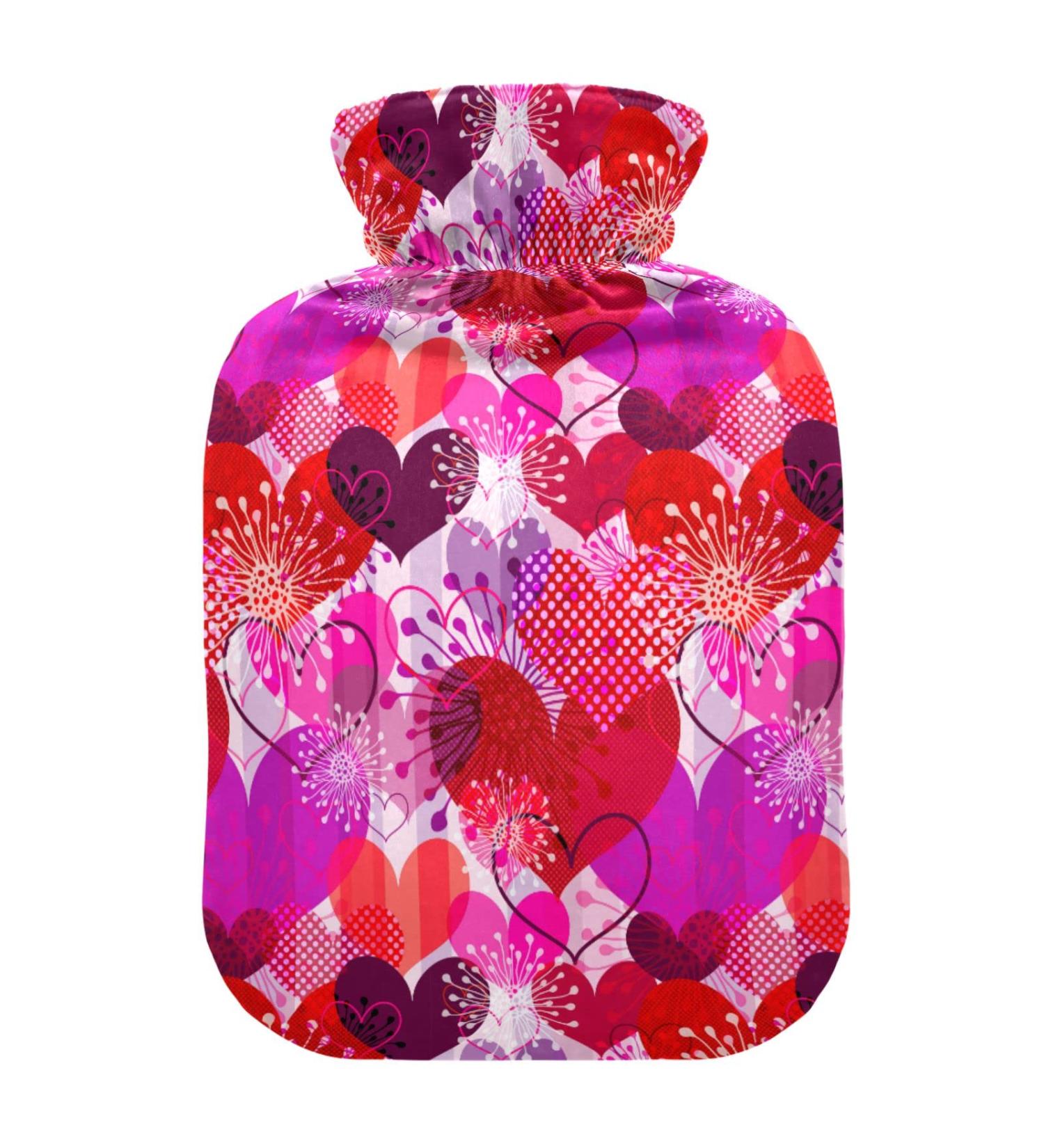 Valentine's Day Heart Flowers Heat Bottle | 1L Hot Water Bottle for Pain Relief & Comfort | Ideal Gift for Warm & Cold Compress - Buy Online on GoSupps.com