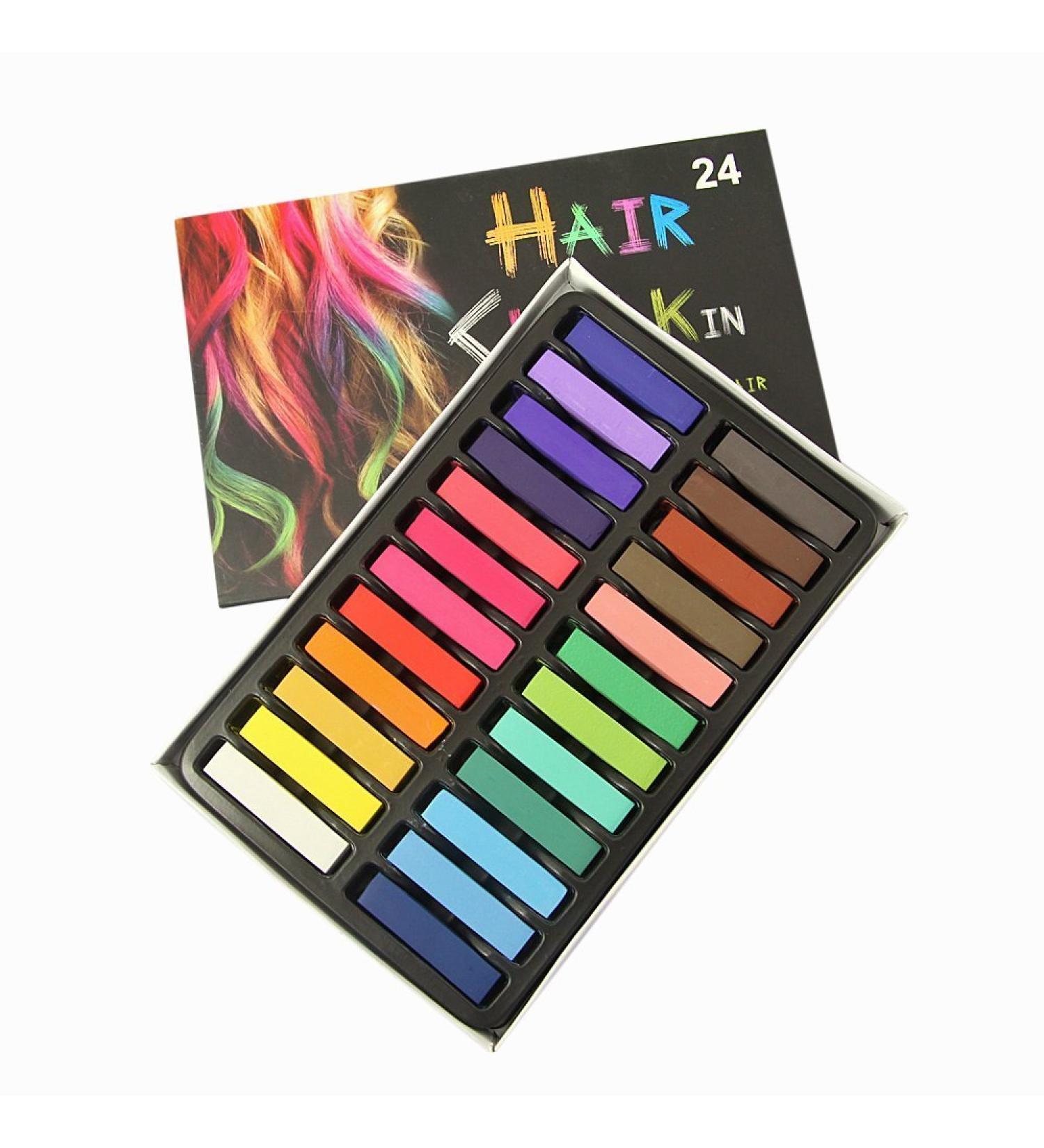 Creating Signature 24 Hair Chalk Temporary Hair Dye Colour Soft Pastels Salon Kit