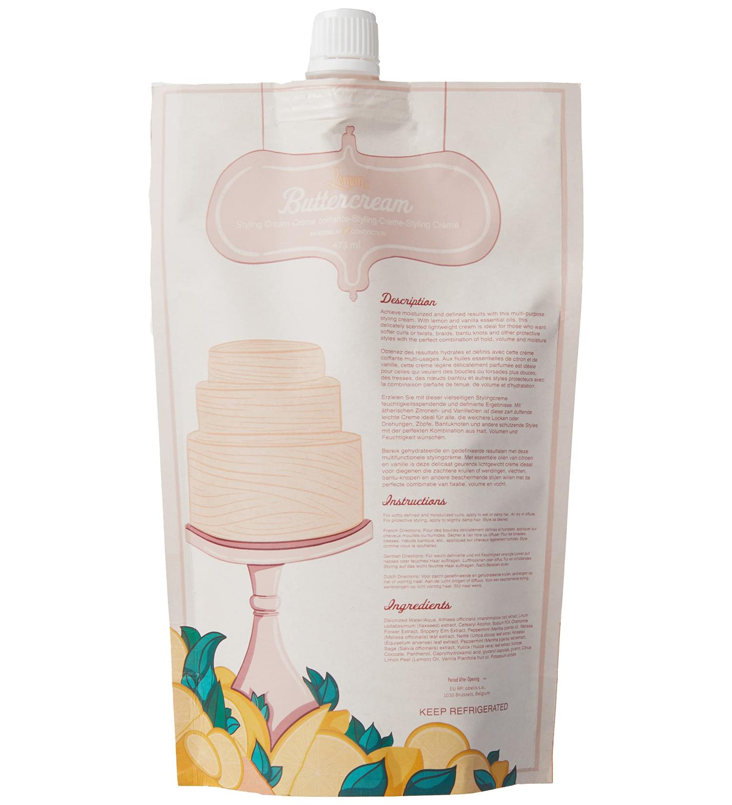 Ecoslay Lemon Buttercream Styling Cream - Natural Hair Care Essential - Buy Online on GoSupps.com