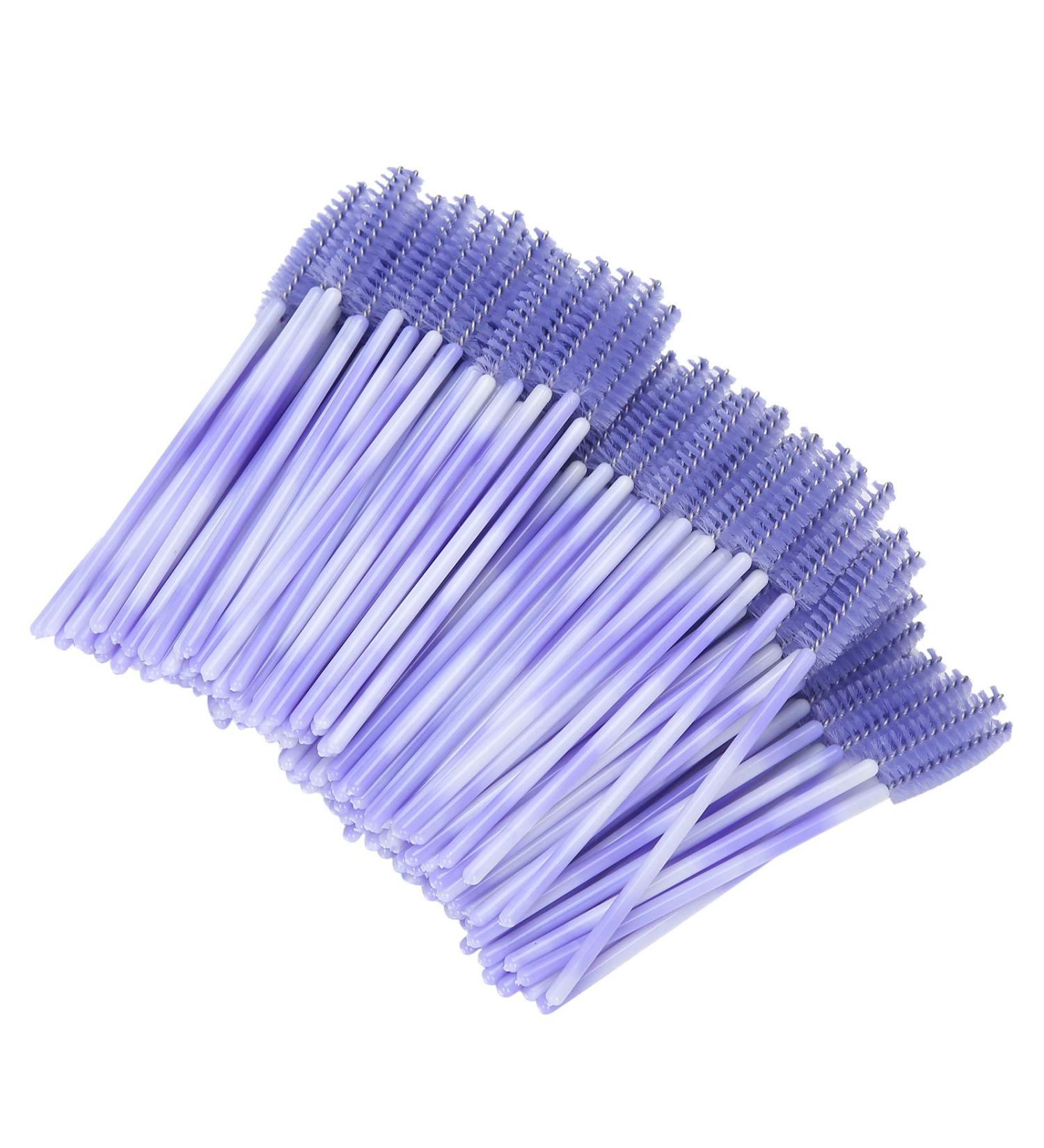 Eyelash Brush Mini Makeup Brushes Mascara Wands Mascara Wands Applicator Disposable Eyebrow Brush Set 200pcs Eyelash Extension Cosmetic Tool (Light Purple) - Buy Online on GoSupps.com