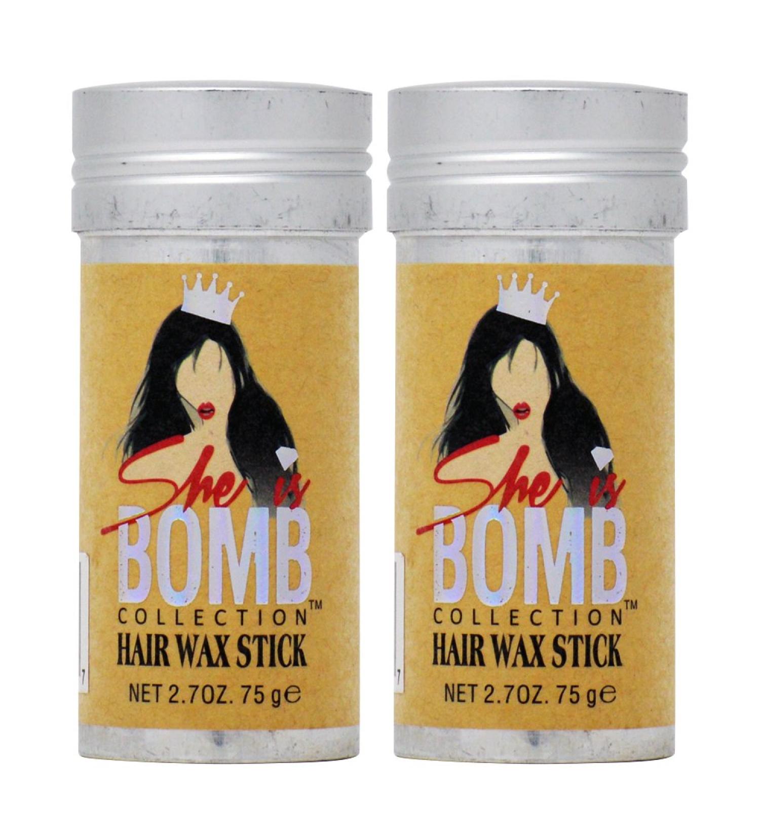 She Is Bomb Collection Hair Wax Stick 2.7 Oz. (Pack of 2)