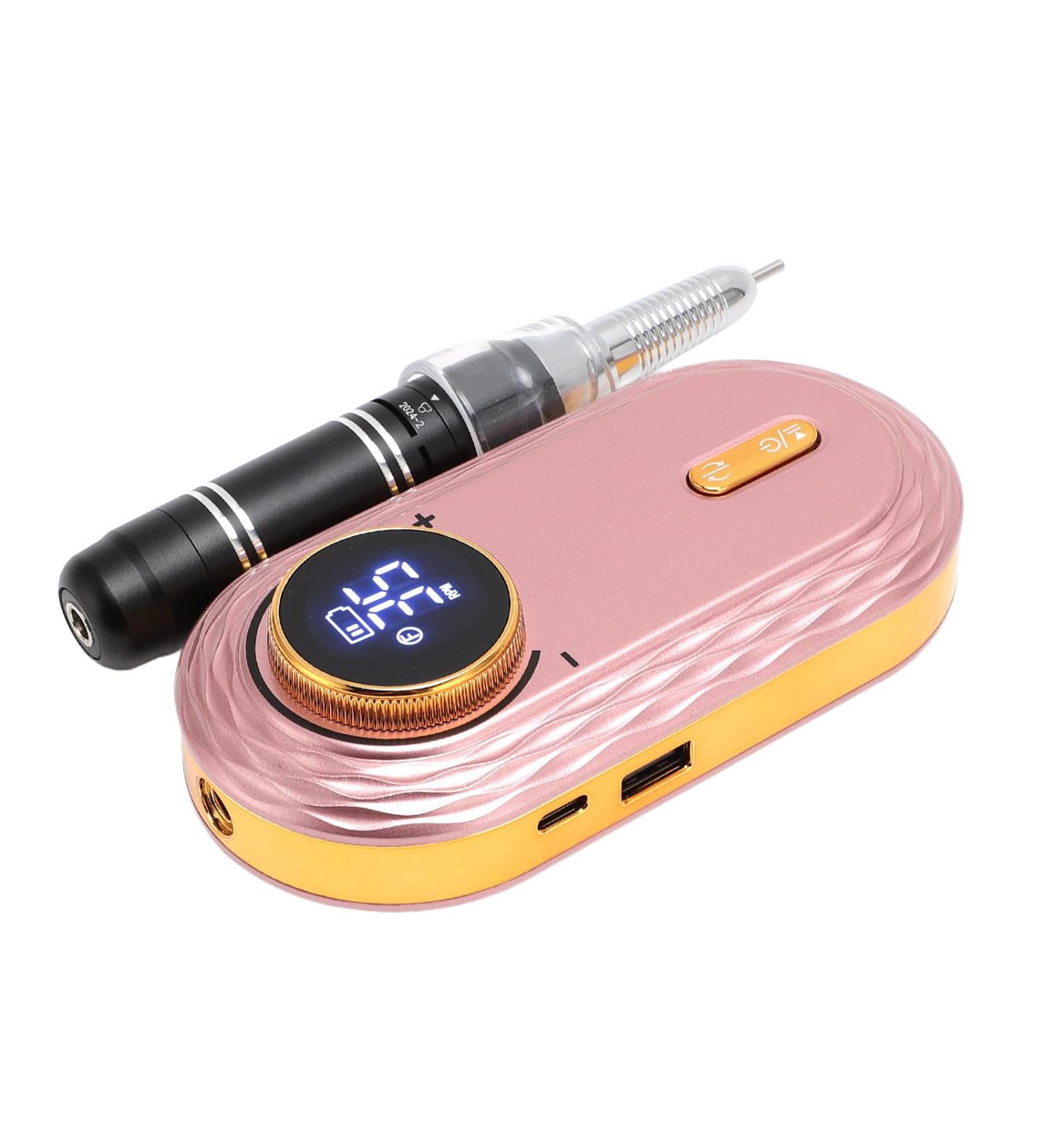 Manicure Pedicure Tools Electric Nail File Set Portable Speed 0-35000RPM for Home Salon Use (Pink) - Buy Online on GoSupps.com