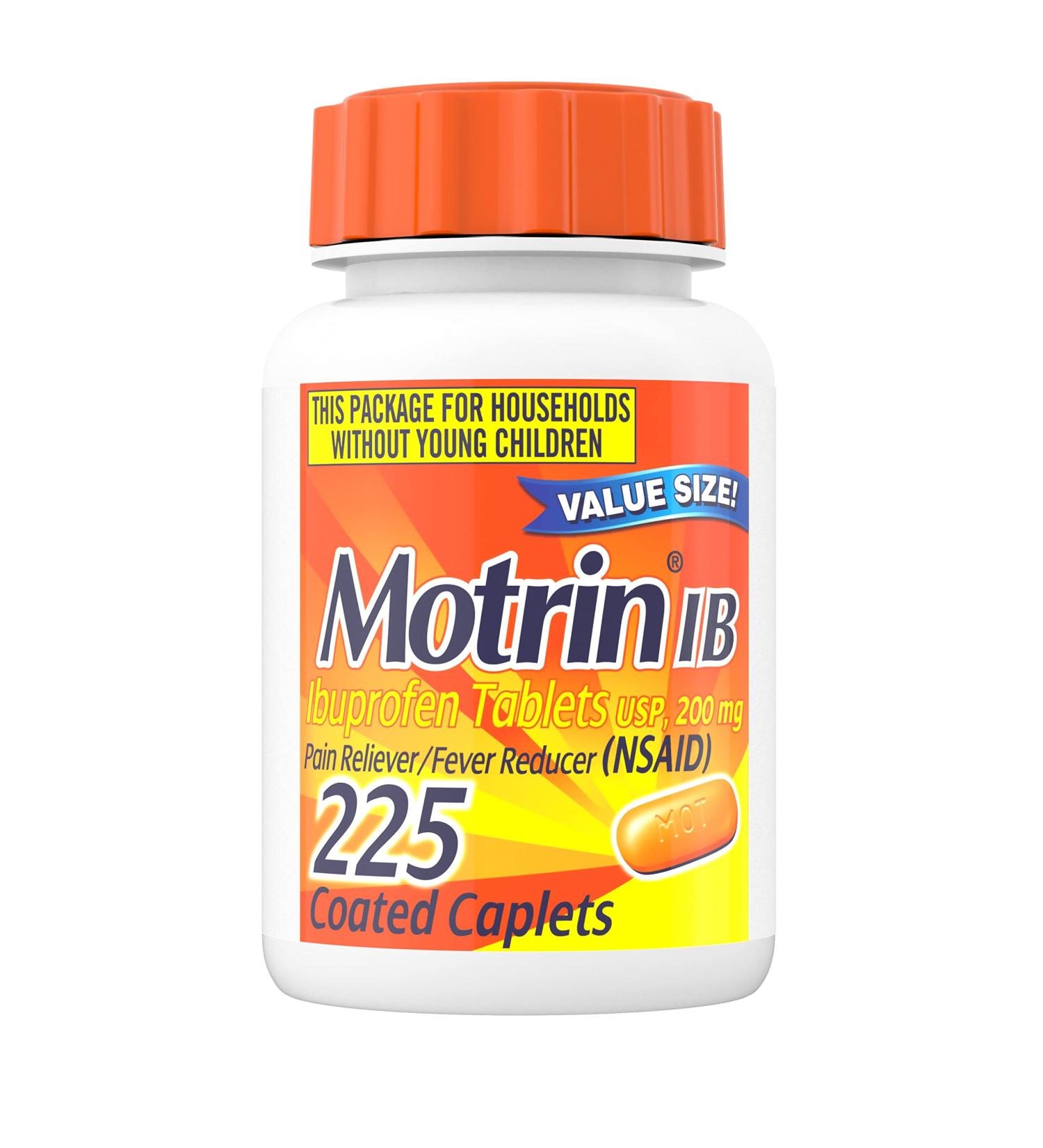Motrin IB 200mg Tablets for Fever, Muscle Aches & Headache - 225 Ct - Buy Online on GoSupps.com