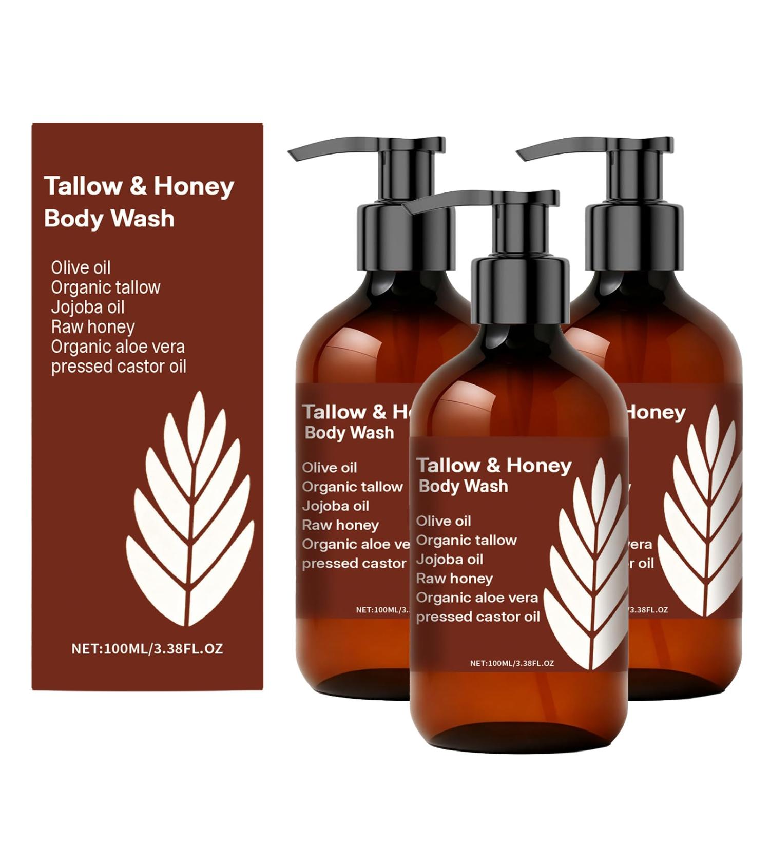  QPJUVC Sebum and Honey Shower Gel - Moisturizing shower gel with sebum and willow ox honey for rough and dry skin - Nourishing nourishing and gently cleansing with aloe vera (3) - Buy Online on GoSupps.com