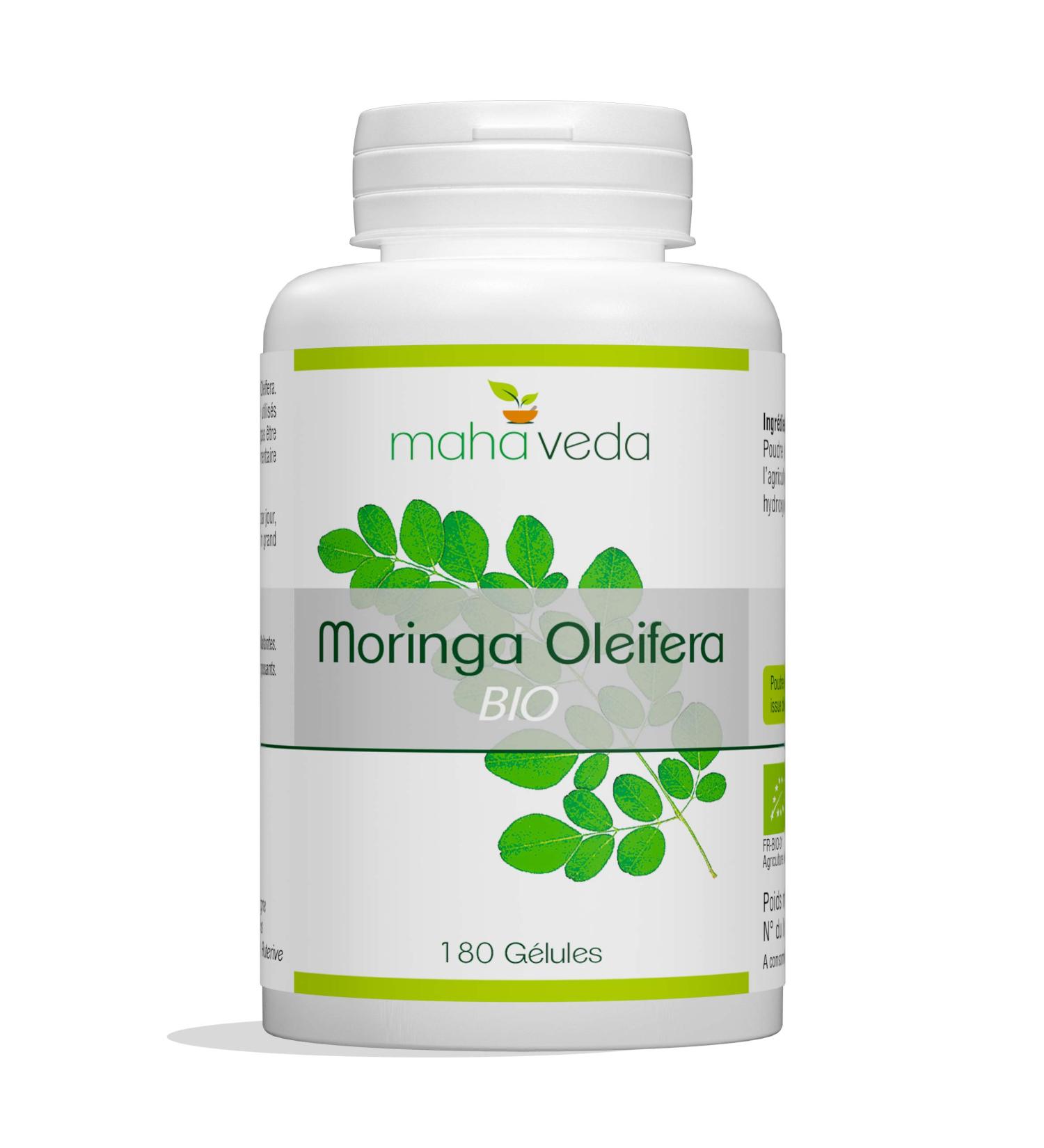 Phyto Sud Moringa Bio Capsules 2550 mg - Protein, Minerals, Calcium, Potassium, Vitamins - Natural Dietary Supplement - Reinforced Dosage to 425 mg per capsule - Made in France - 180 Capsules