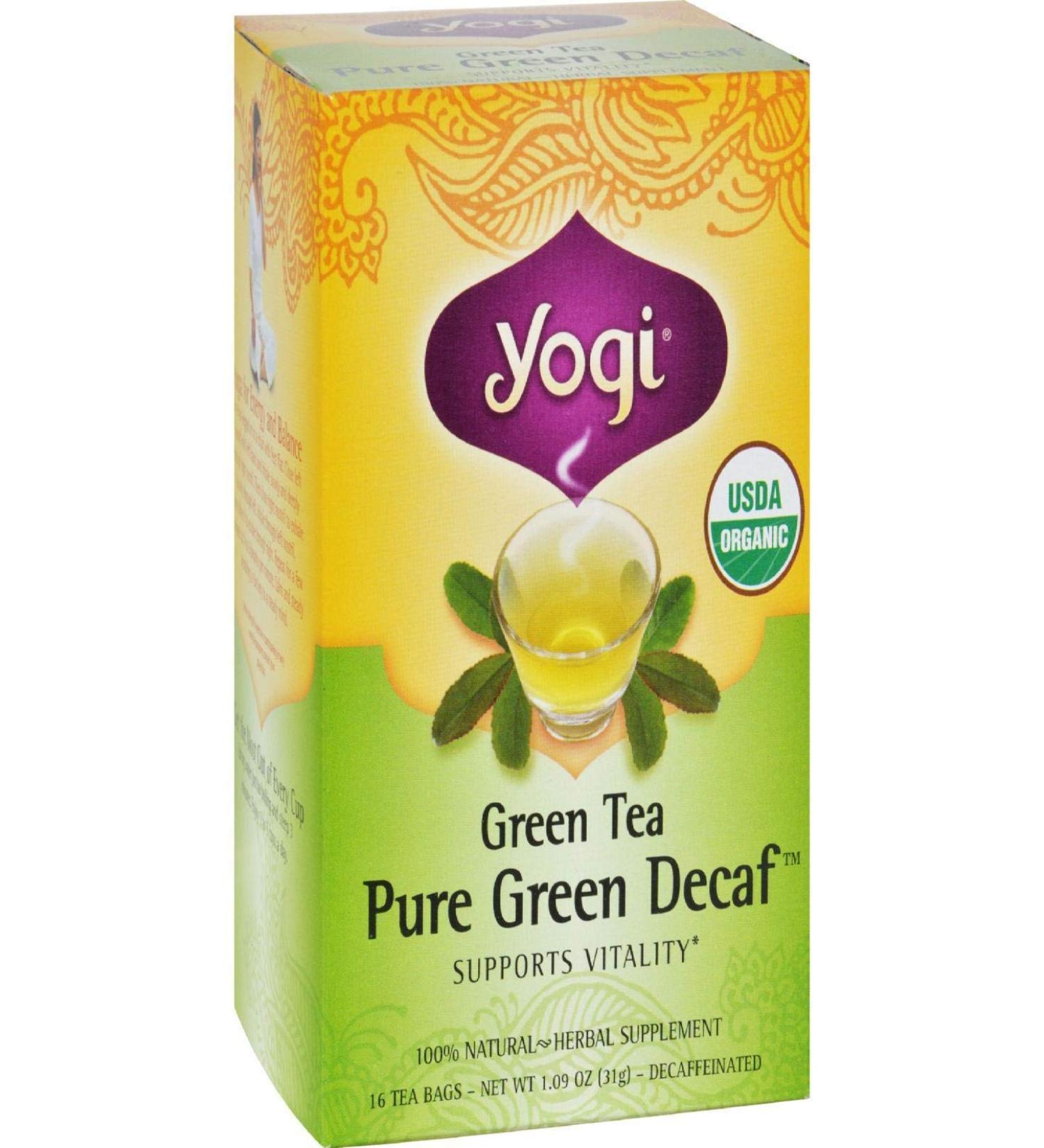 Yogi Tea Green Pure Decaf 16 Count